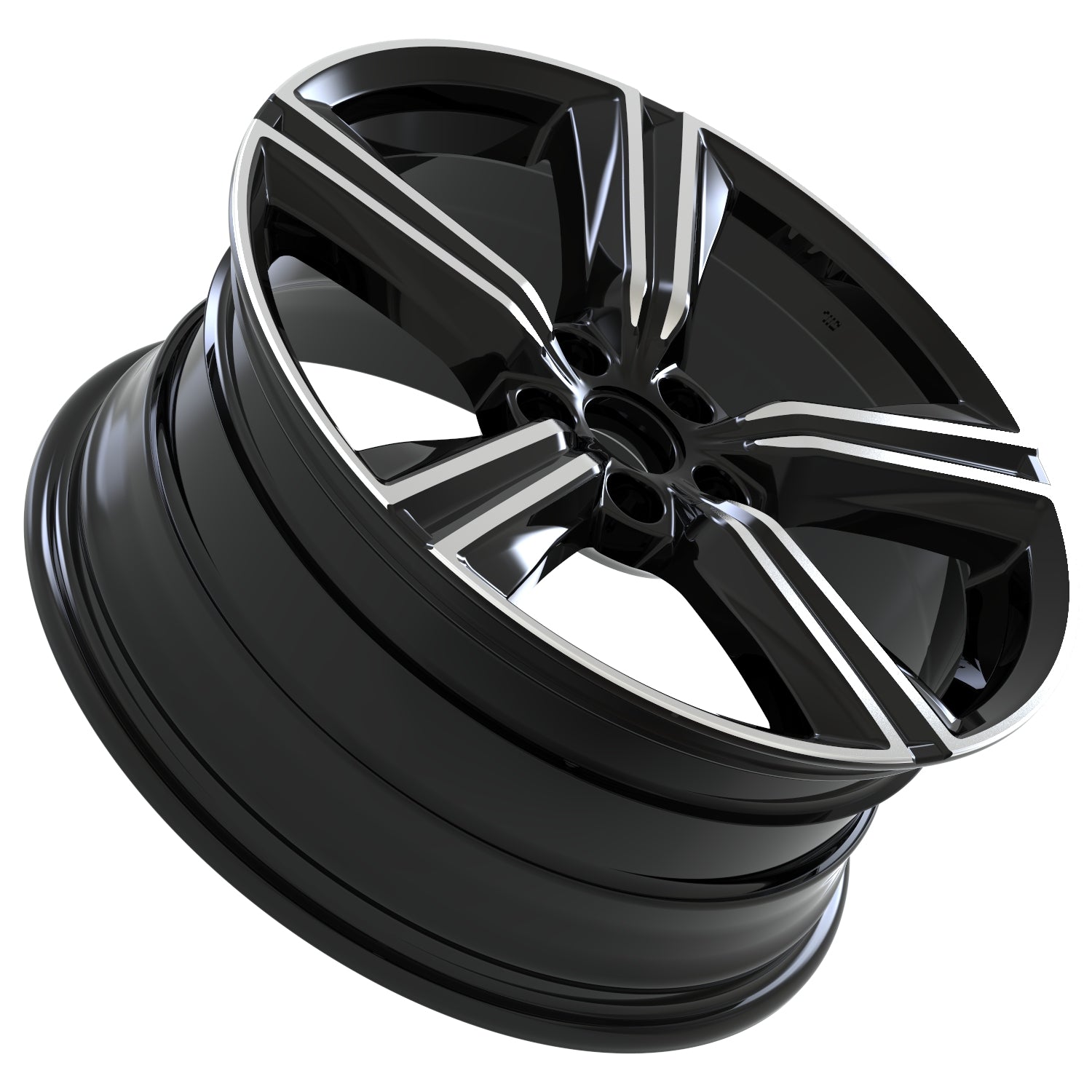 W324 D1910 Black Machined Face 19x8.5 ET50 CB64.1 5x114.3 C1352A-B