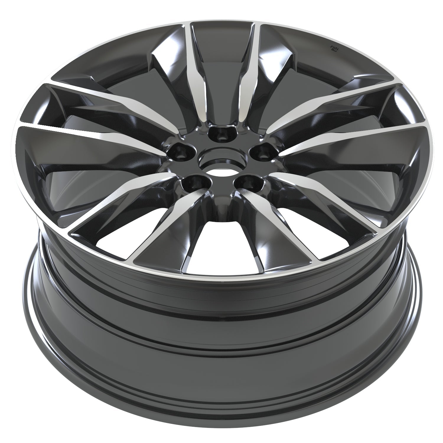 W400 D1922 Black Machined Face 21x9.5 ET55 5x114.3 CB73.1
