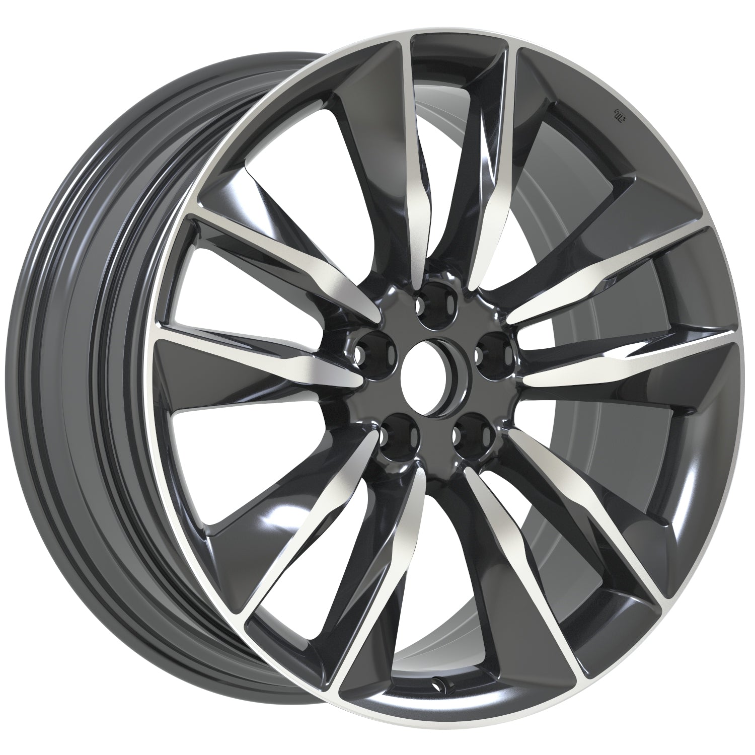 W400 D1922 Black Machined Face 21x9.5 ET55 5x120 CB64.1