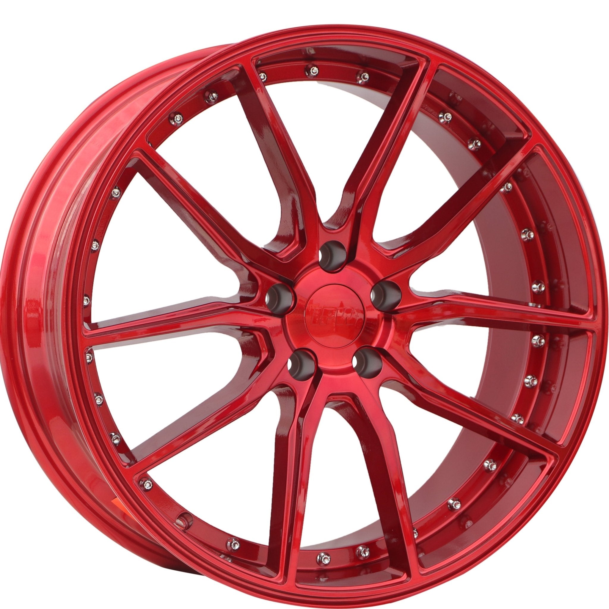 W512 Red with Silver Rivet 20*9.5 ET35 5x114.3 CB73.1