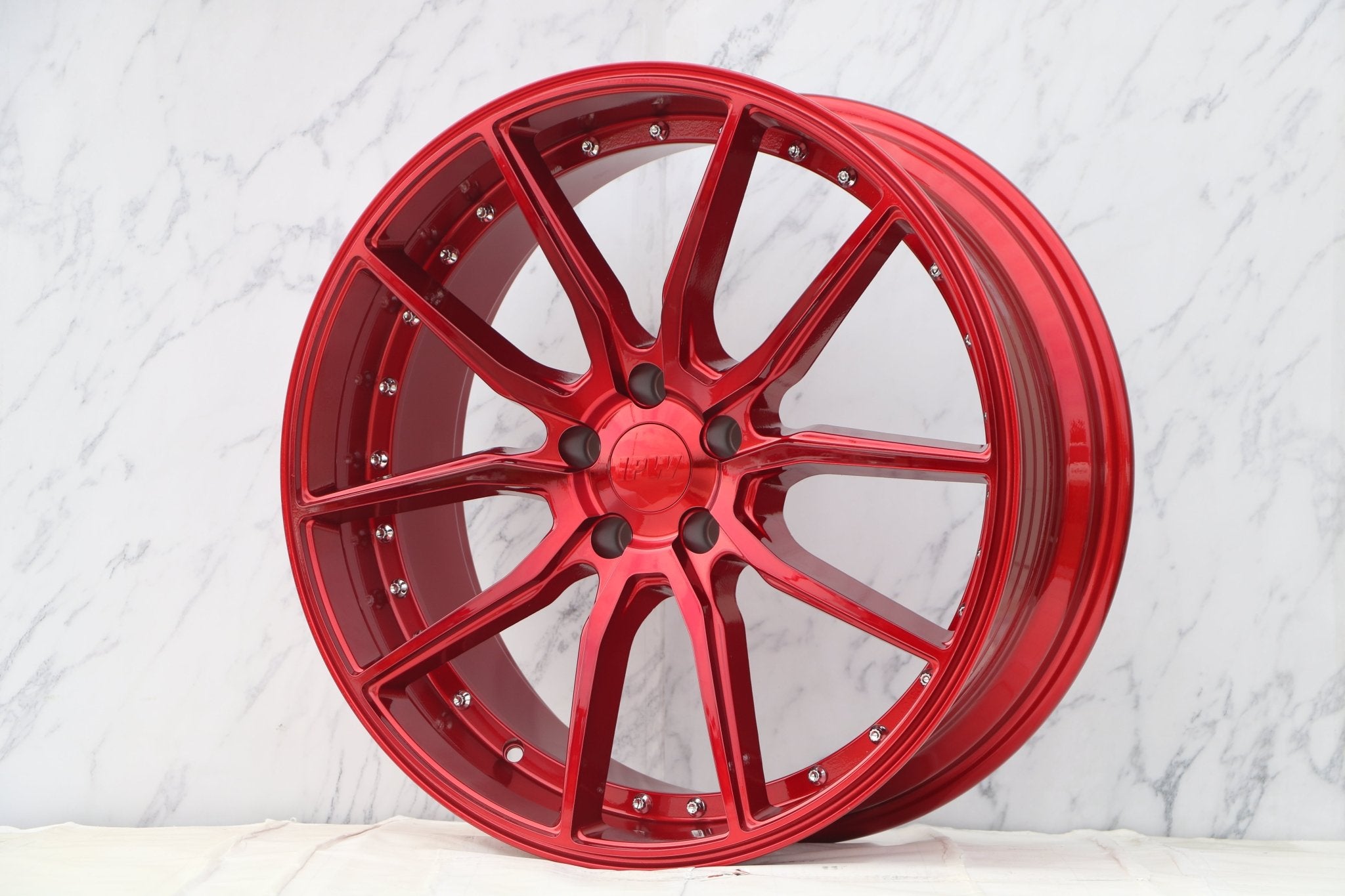 W512 Red with Silver Rivet 20*9.5 ET35 5x120 CB72.56