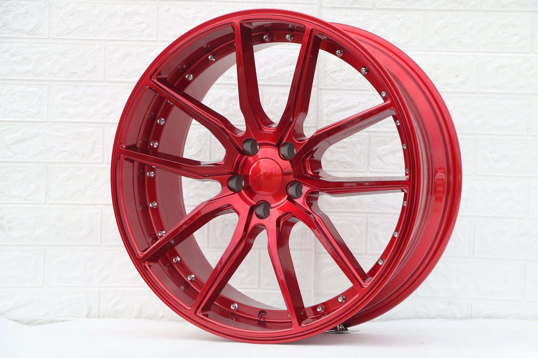 W512 Red with Silver Rivet 20*8.5 ET35 5x120 CB72.56