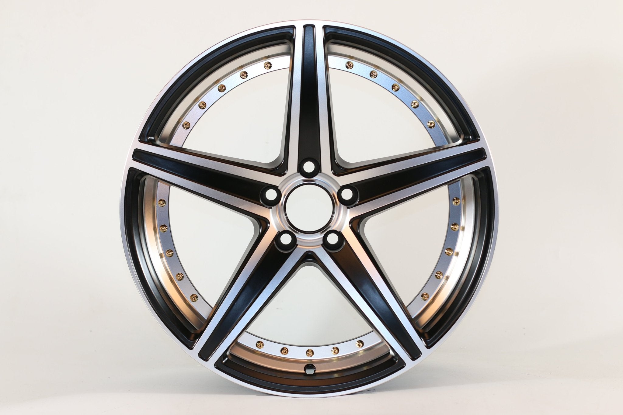 W521 XH915 Satin Black Ingrave Silver Rivet 18x8.0 ET35 5x114.3 CB73.1