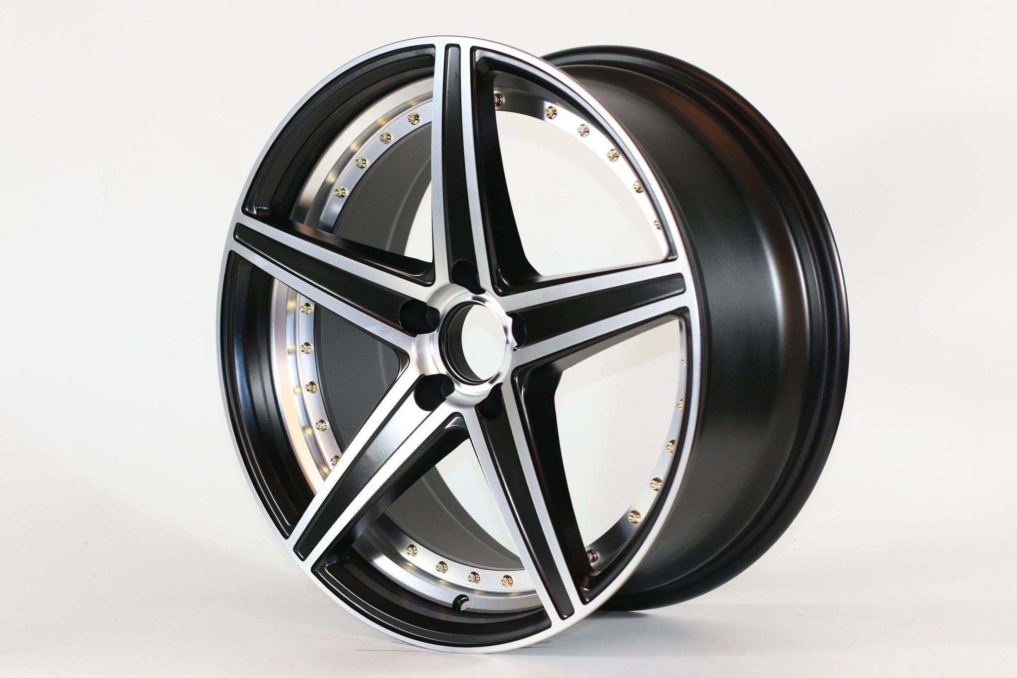 W521 XH915 Satin Black Ingrave Silver Rivet 18x8.0 ET35 5x114.3 CB73.1