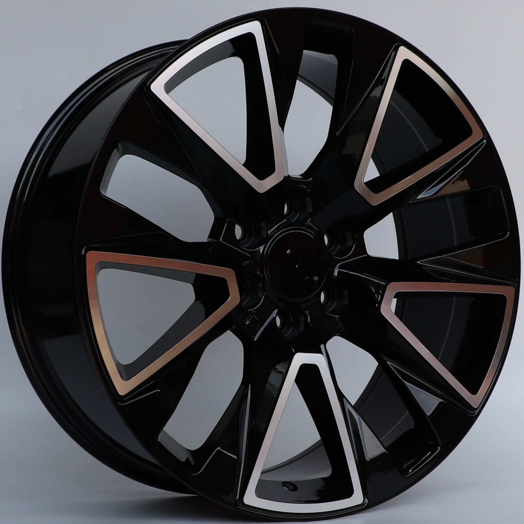 W574 D1752 Black Machined Face 22x9.0 ET24 6x139.7 CB78.1