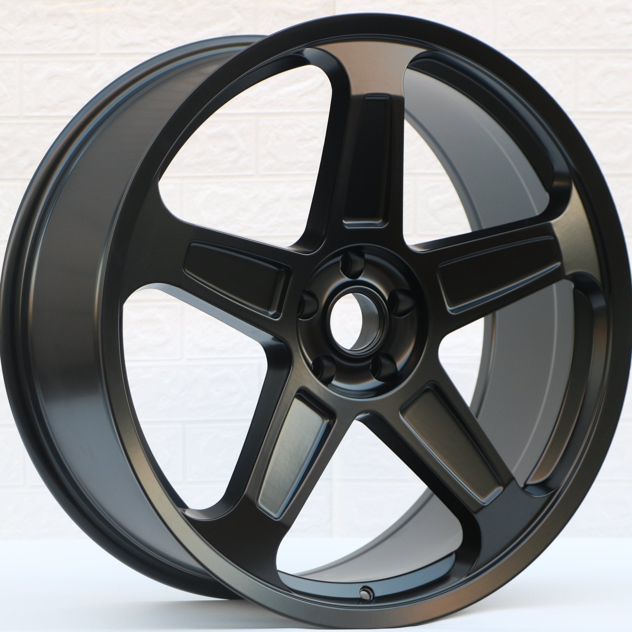 W597 1393 Satin Black 22x9.0 ET20 5x115 CB 71.5