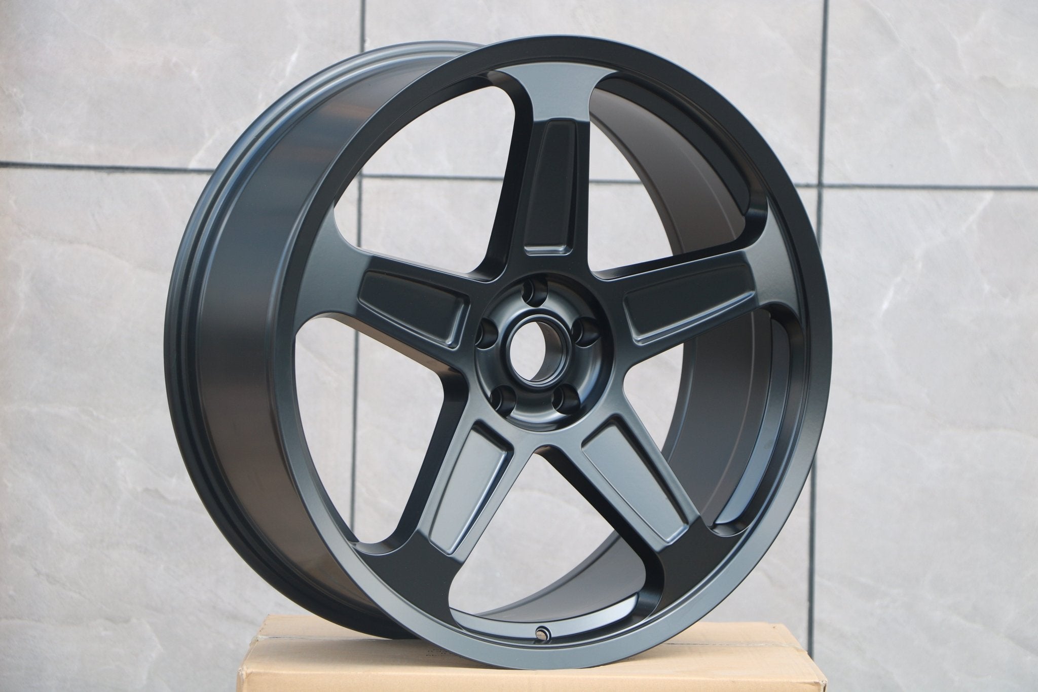 W597 1393 Satin Black 22x9.0 ET20 5x115 CB 71.5