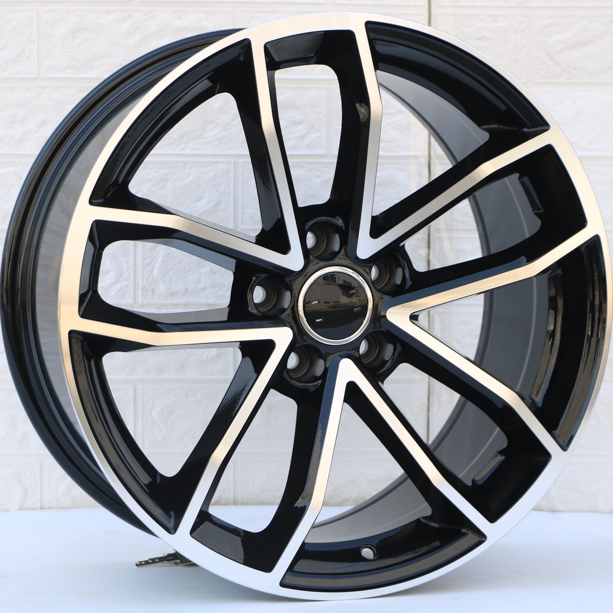 W603 Black Machined Face 20x9.0 ET35 5x112 CB66.6