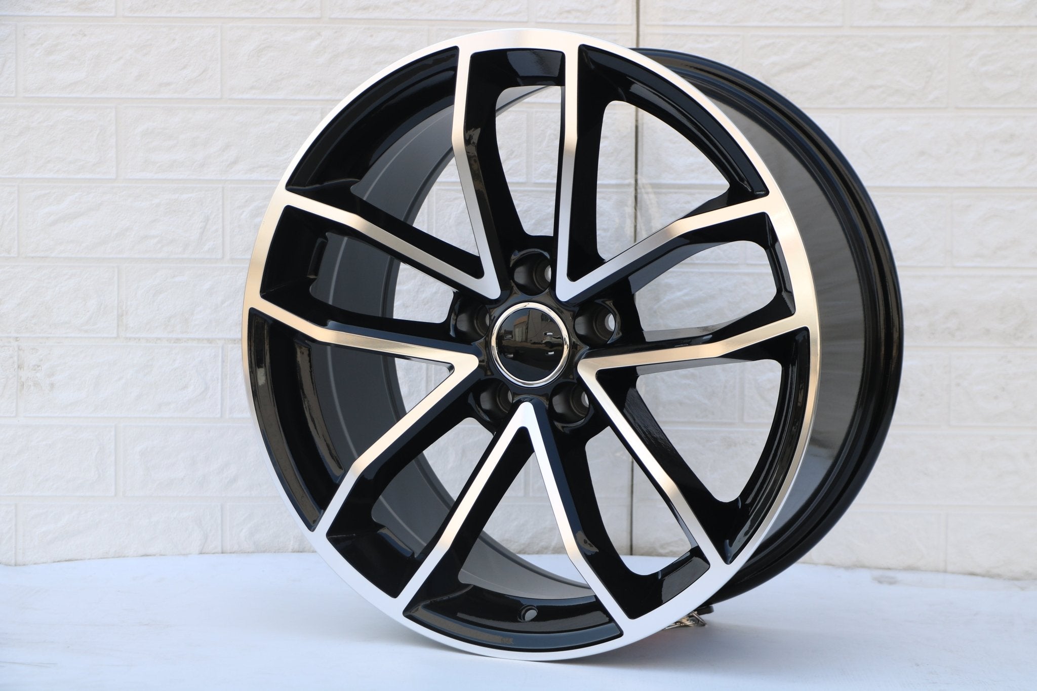 W603 Black Machined Face 20x9.0 ET35 5x112 CB66.6