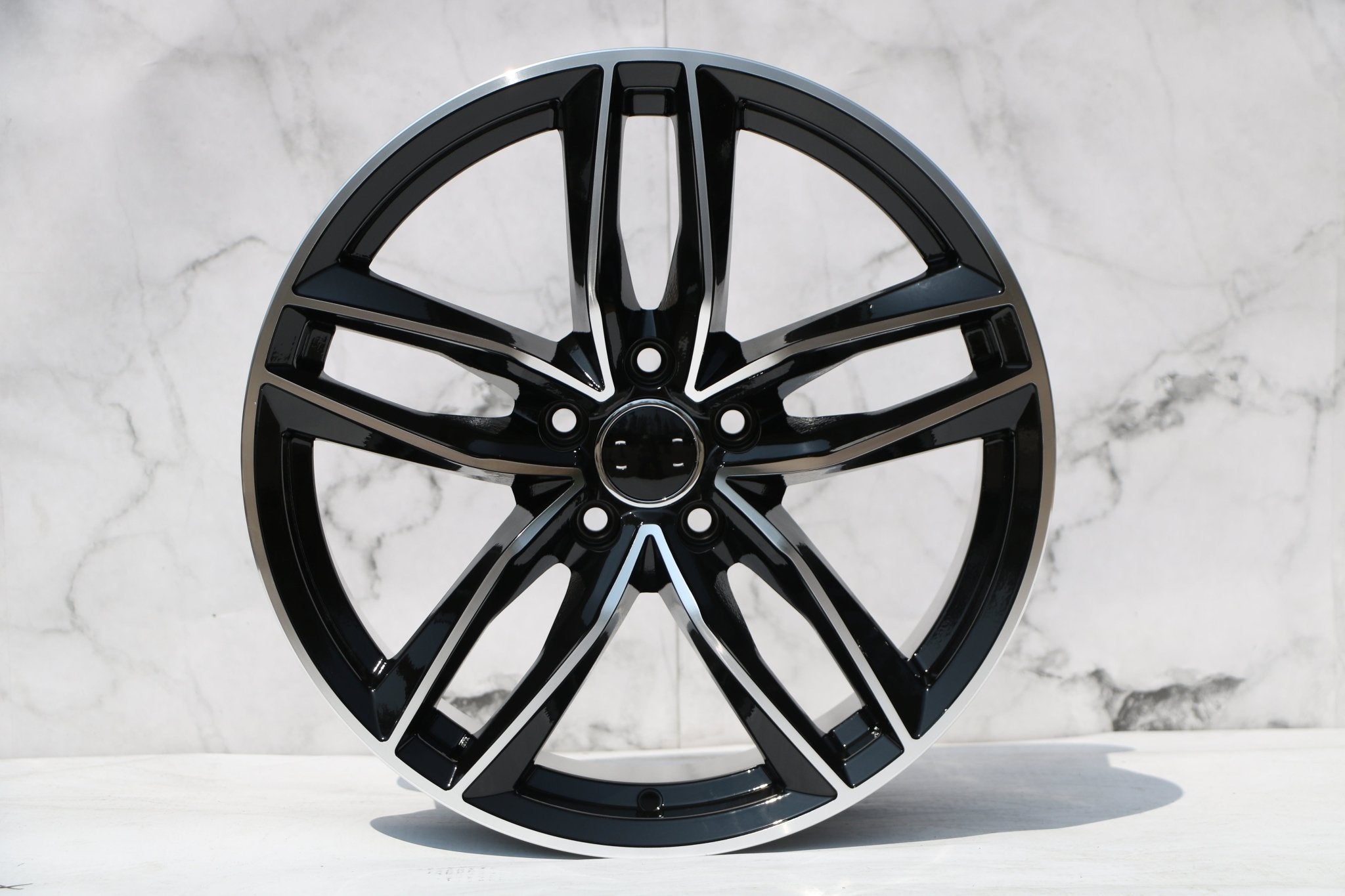 W627 1126 Black Machined Face 19x8.5 ET35 5x112 CB66.5