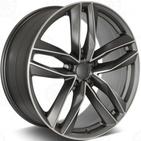 W627 Gunmetal Machined Face 22x9.0 ET50 5x130 CB71.5  1126 47lbs