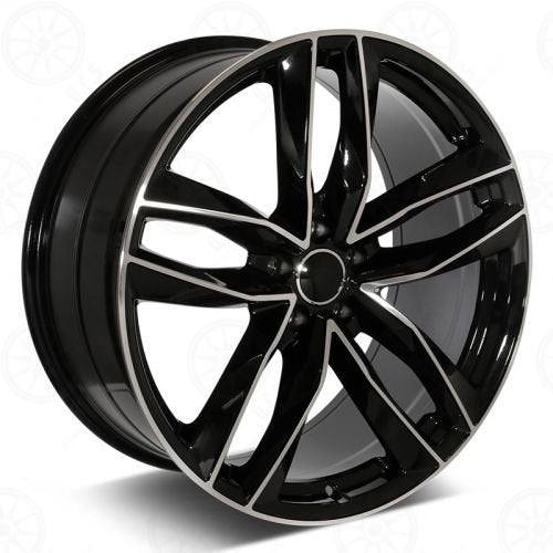 W627 1126 Black Machined Face 18x8.0 5x112 ET35 CB66.6