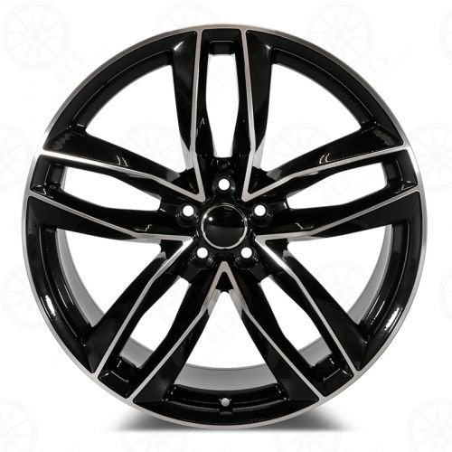 W627 1126 Black Machined Face 19x8.5 ET35 5x112 CB66.5