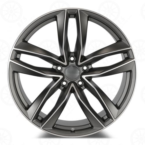 W627 Gunmetal Machined Face 22x9.0 ET30 5x112 CB66.6  1126