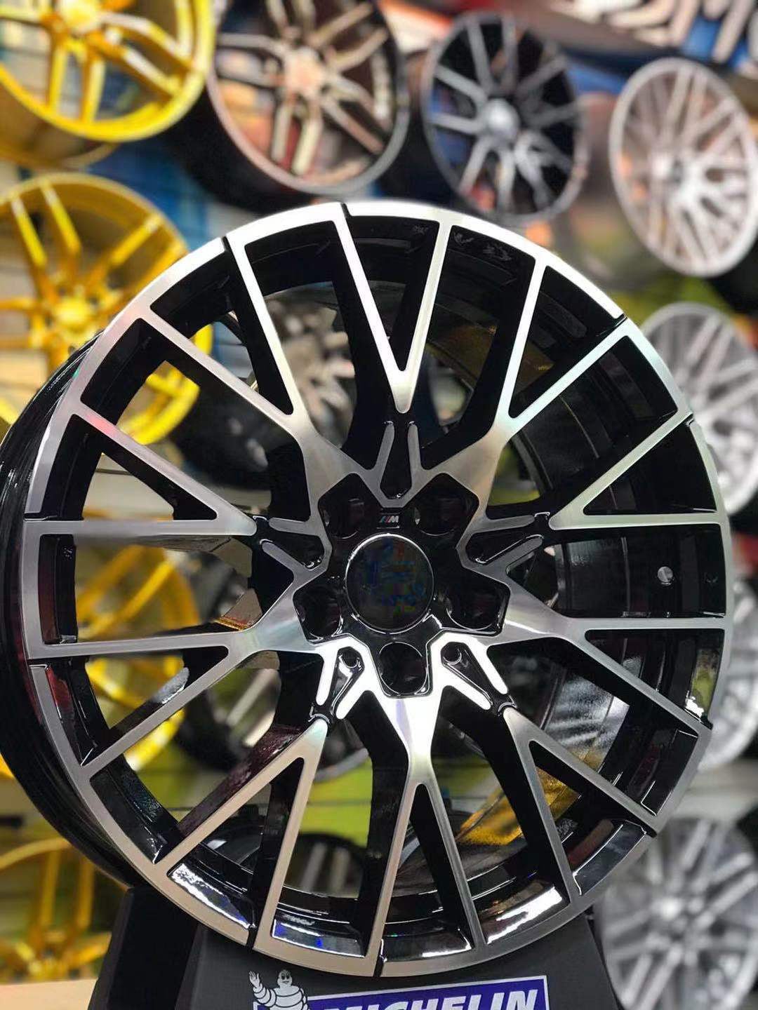 W701 1392 Black Machined Face 19x9.5 ET35 5x112 CB66.6