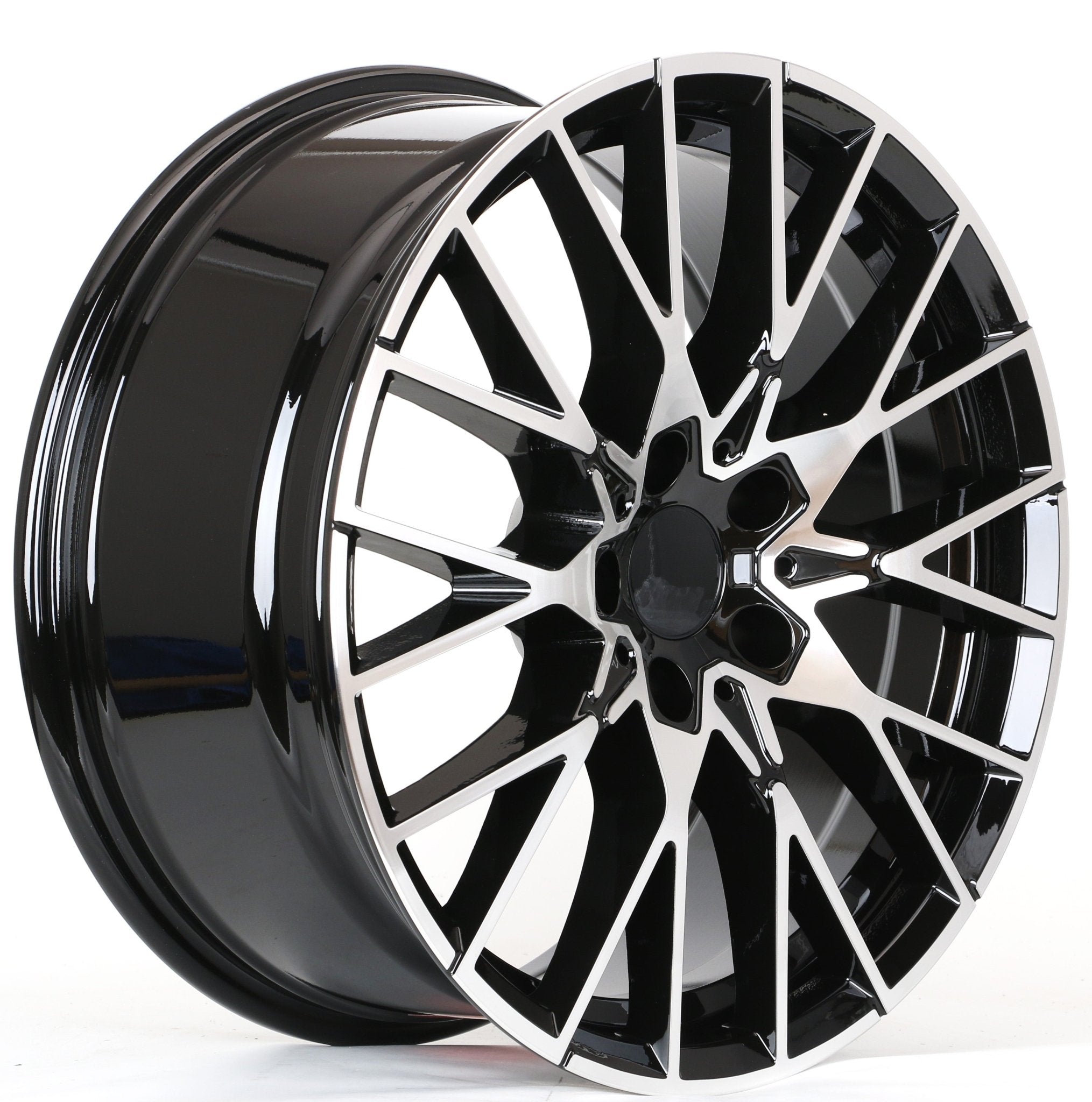 W701 1392 Black Machined Face 19x9.5 ET35 5x112 CB66.6