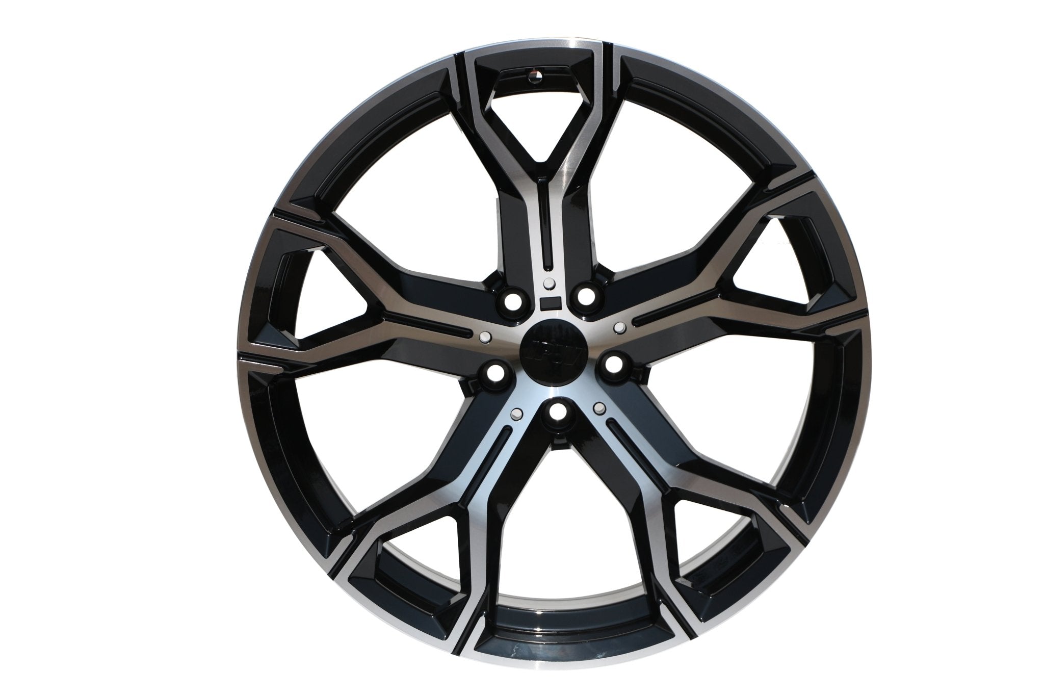 W702 D1538 Black Machined Face 22x10.5 ET40 5x120 CB74.1