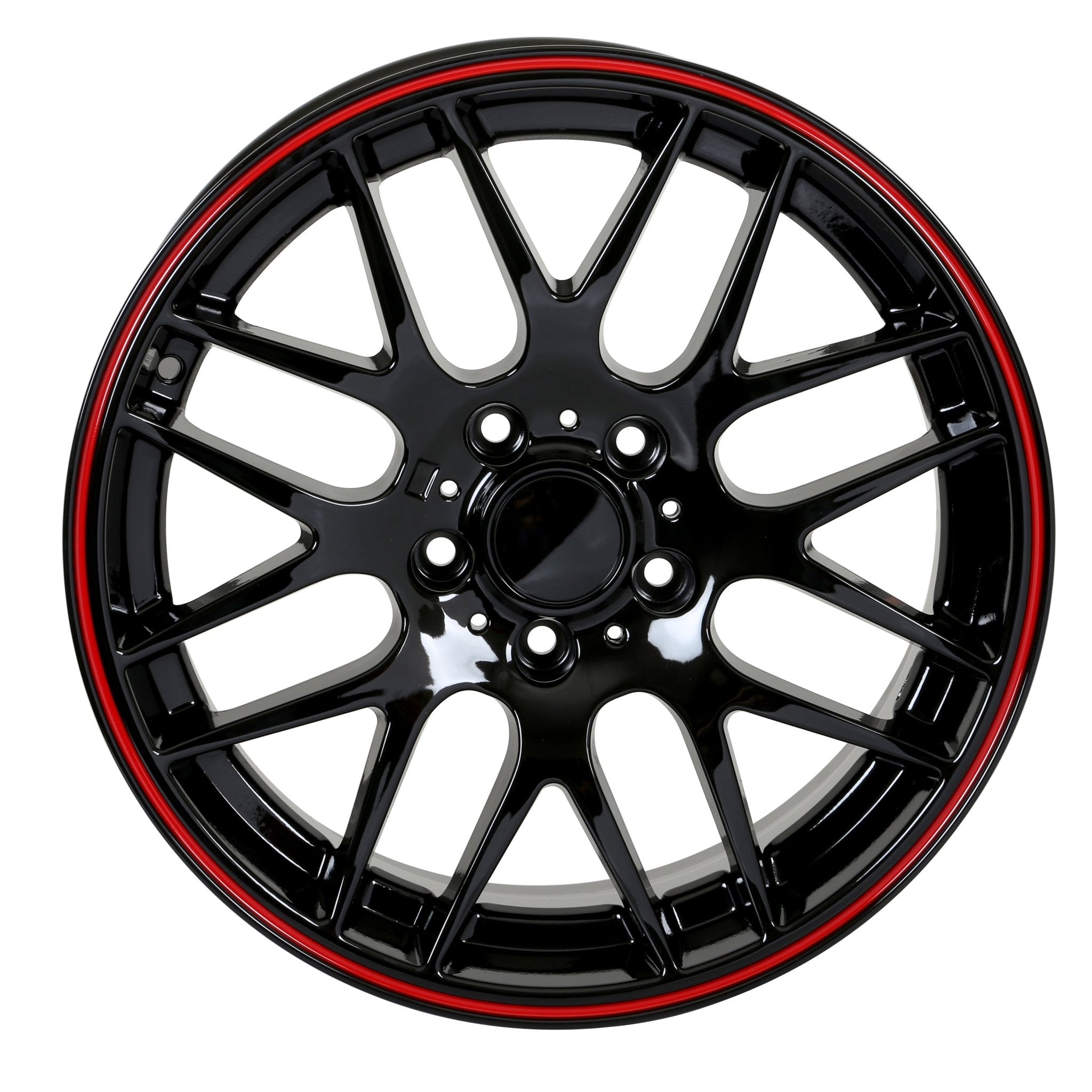 W703- Black Red Lip 19*9.5 ET35 5*120 CB72.6
