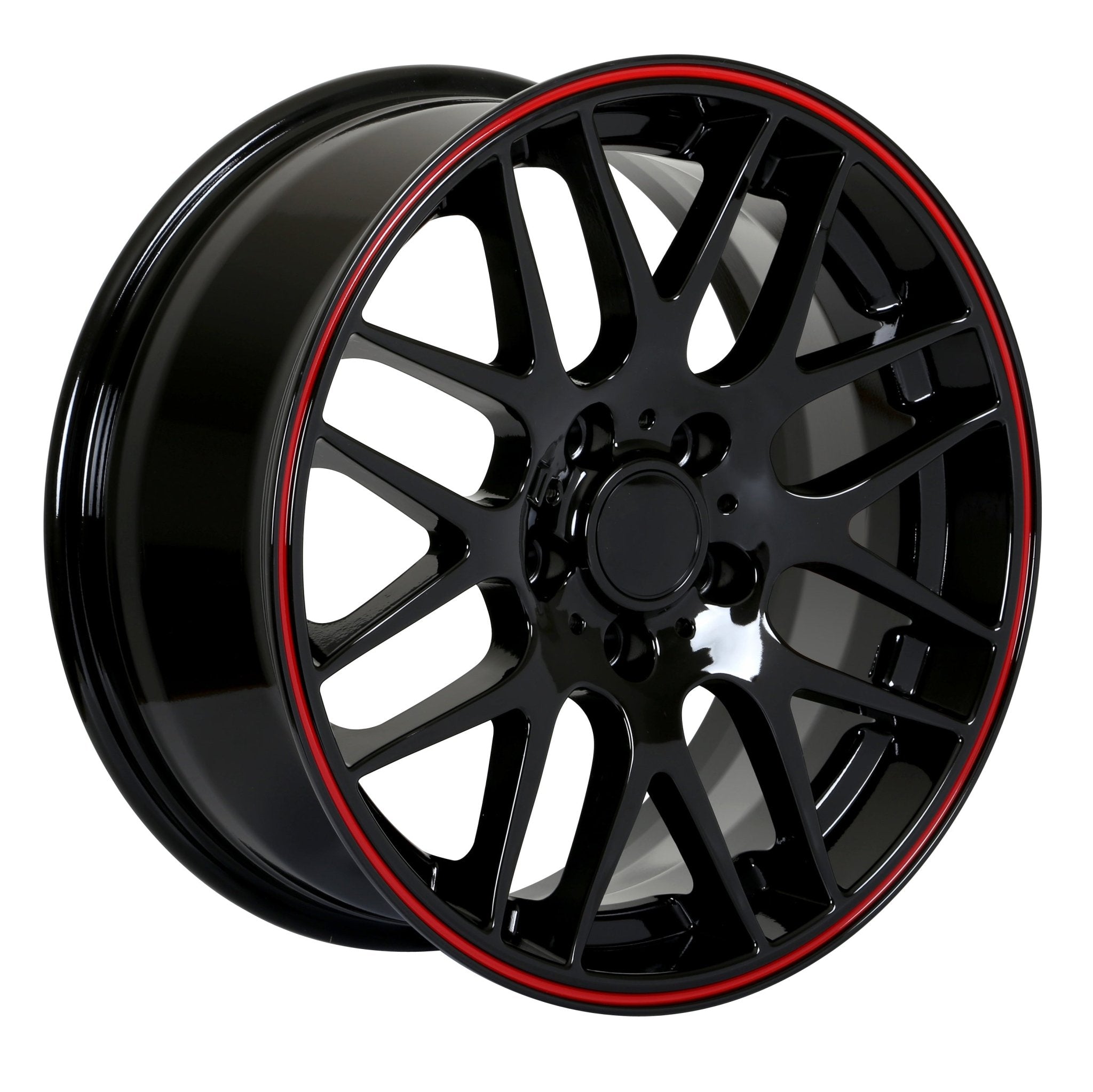 W703- Black Red Lip 19*9.5 ET35 5*120 CB72.6