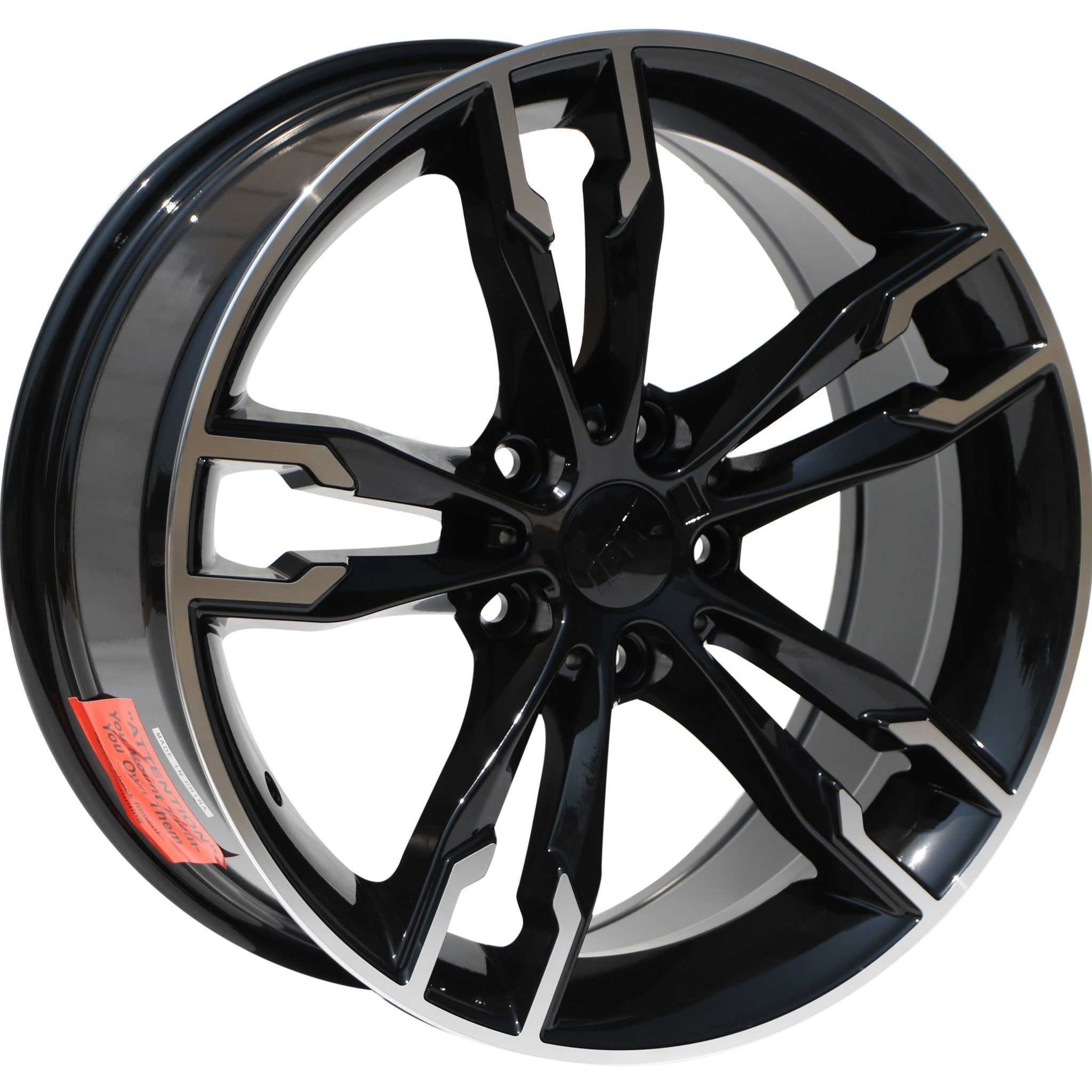 W707 1257 Black Machined Face 19x8.5 ET30 5x120 CB72.56