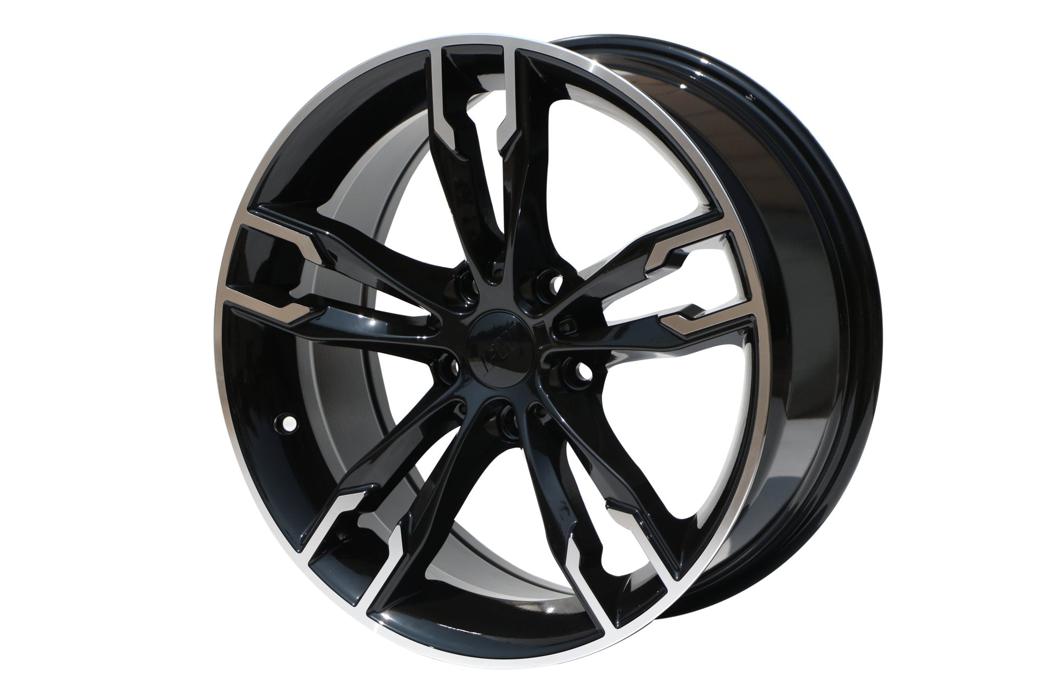 W707 1257 Black Machined Face 19x8.5 ET30 5x120 CB72.56