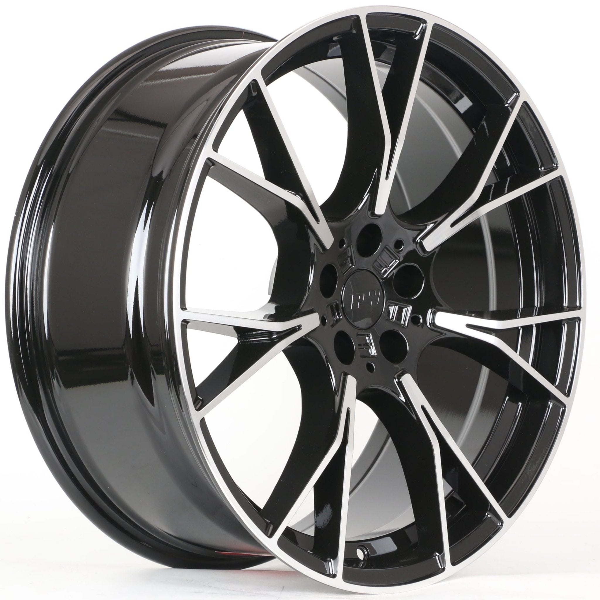 W712 770 Black Machined Face 19x9.5 ET40 5x120 CB72.56