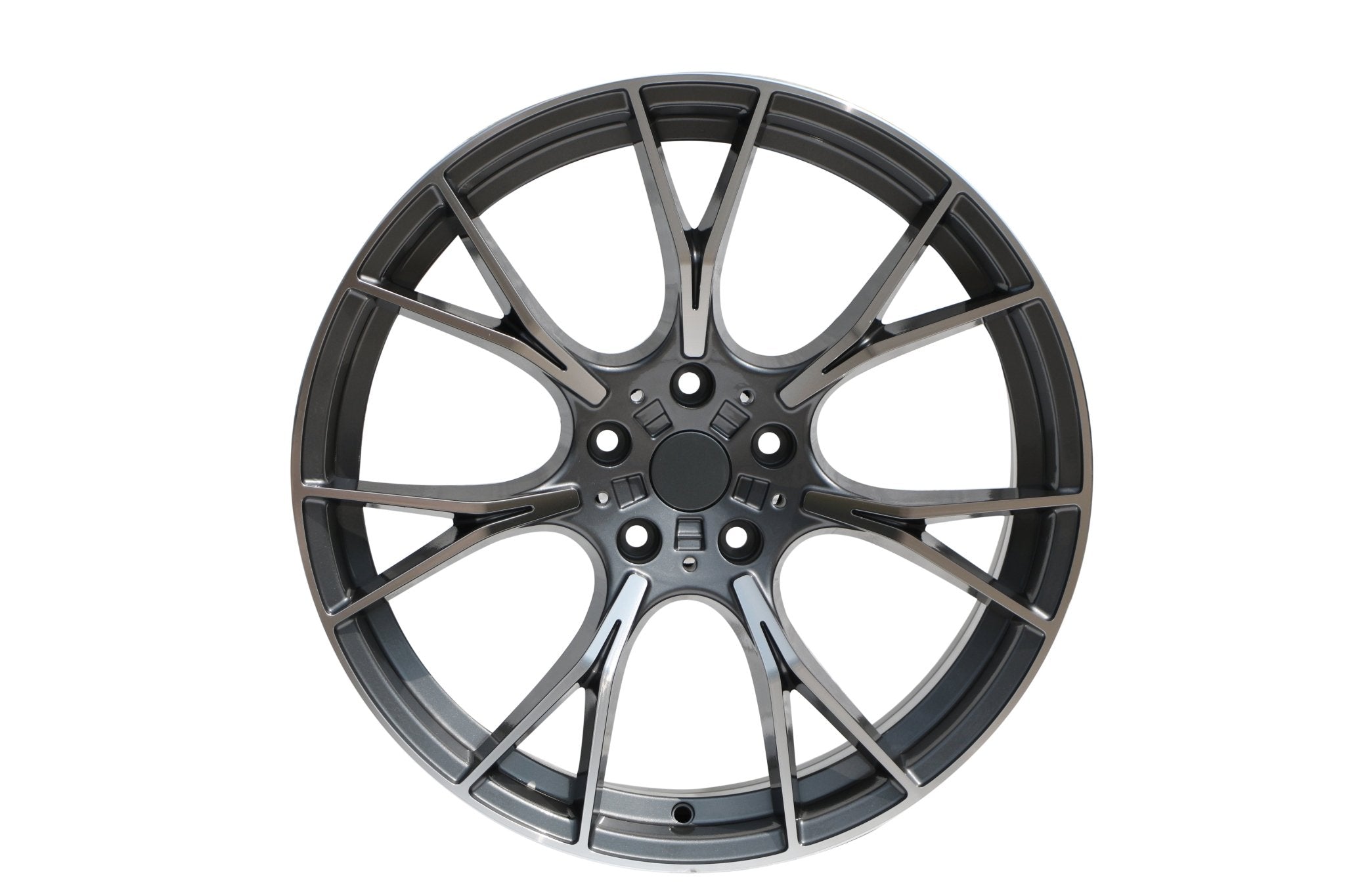 W712 Gunmetal Machined Face 20x9.5 Et35 5x120 CB72.56