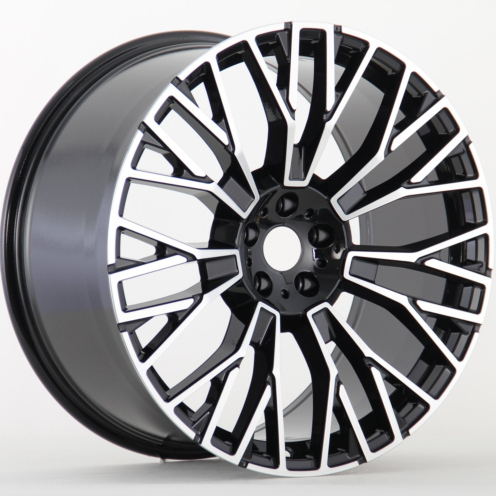 W721 F3038 Black Machined Face 21x9.5 ET30 5x112 CB66.56