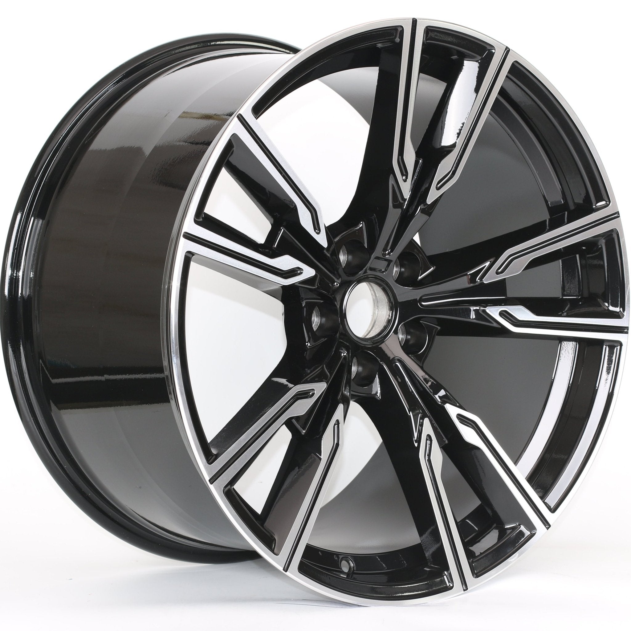 W743 7113 Black Machined Face 22x9.5 ET40 5x120 CB74.1