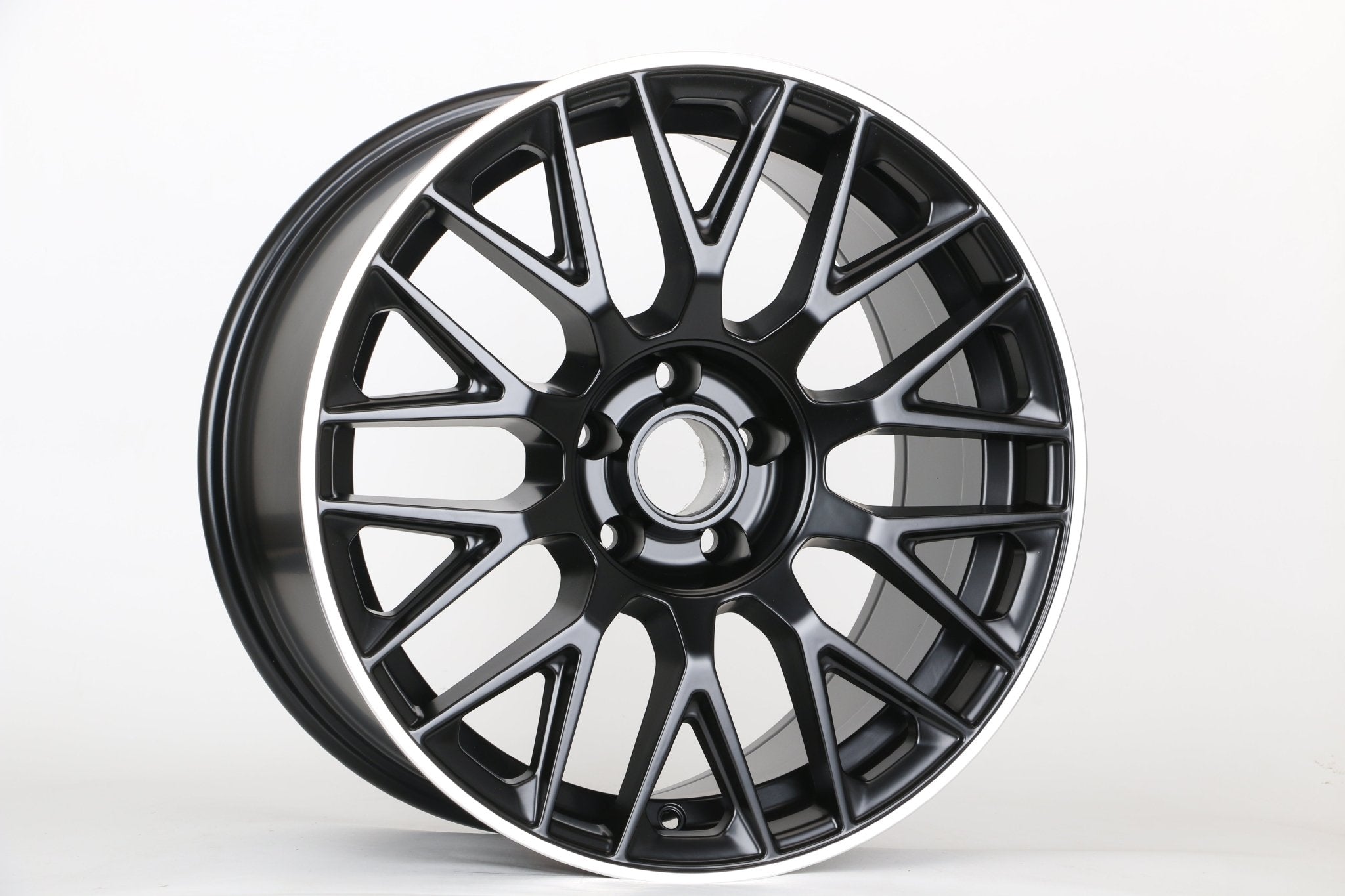 W803 1766 Satin Black Machined Lip 19x9.5 ET35 5x112 CB66.6