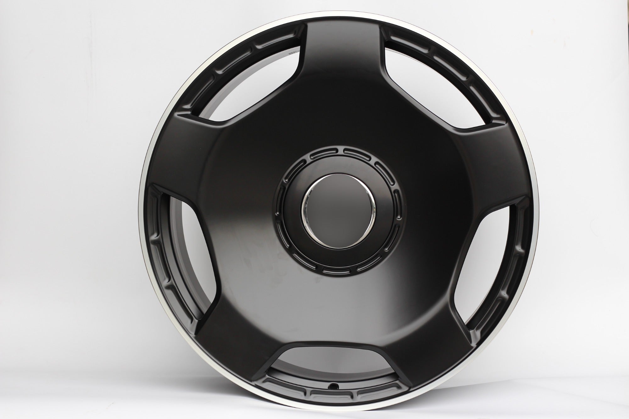 W805 8128 Satin Black Machined Lip 22x10 ET30 5x130 CB84.1
