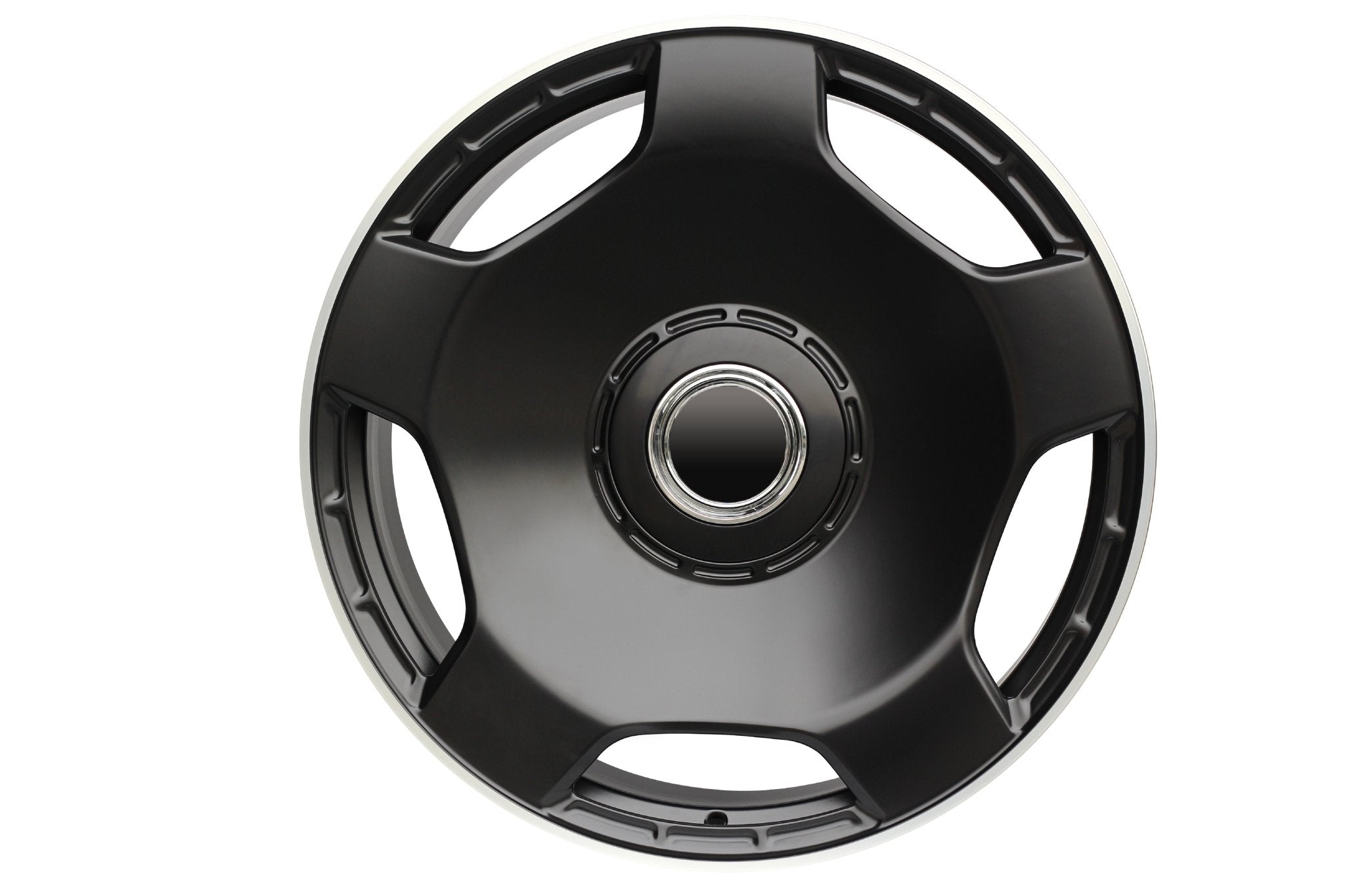 W805 8128 Satin Black Machined Lip 22x10 ET42 5x112 CB66.6