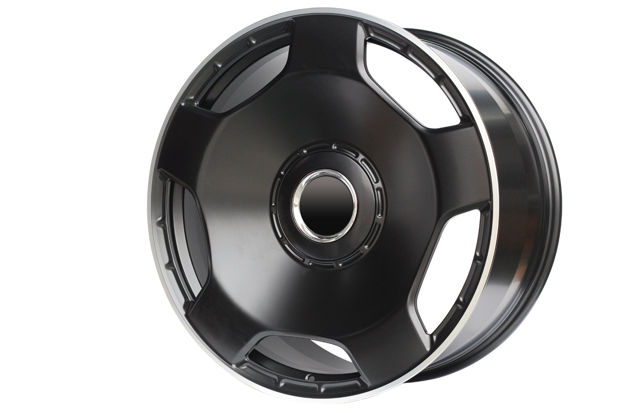 W805 8128 Satin Black Machined Lip 20x8.5 ET38 5x112 CB 66.6