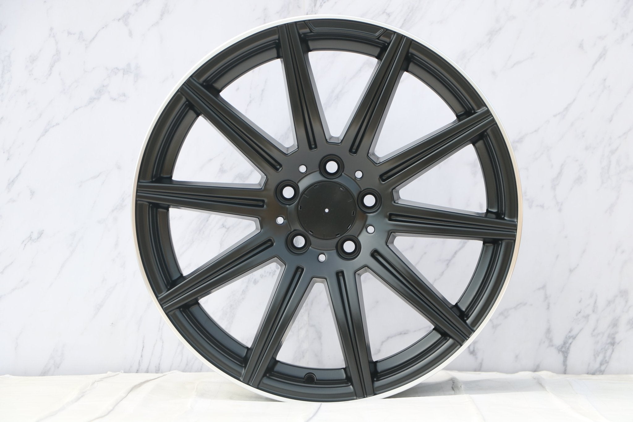 W806 Satin Black Machined Lip 19*9.5 ET35 5*112 CB66.6