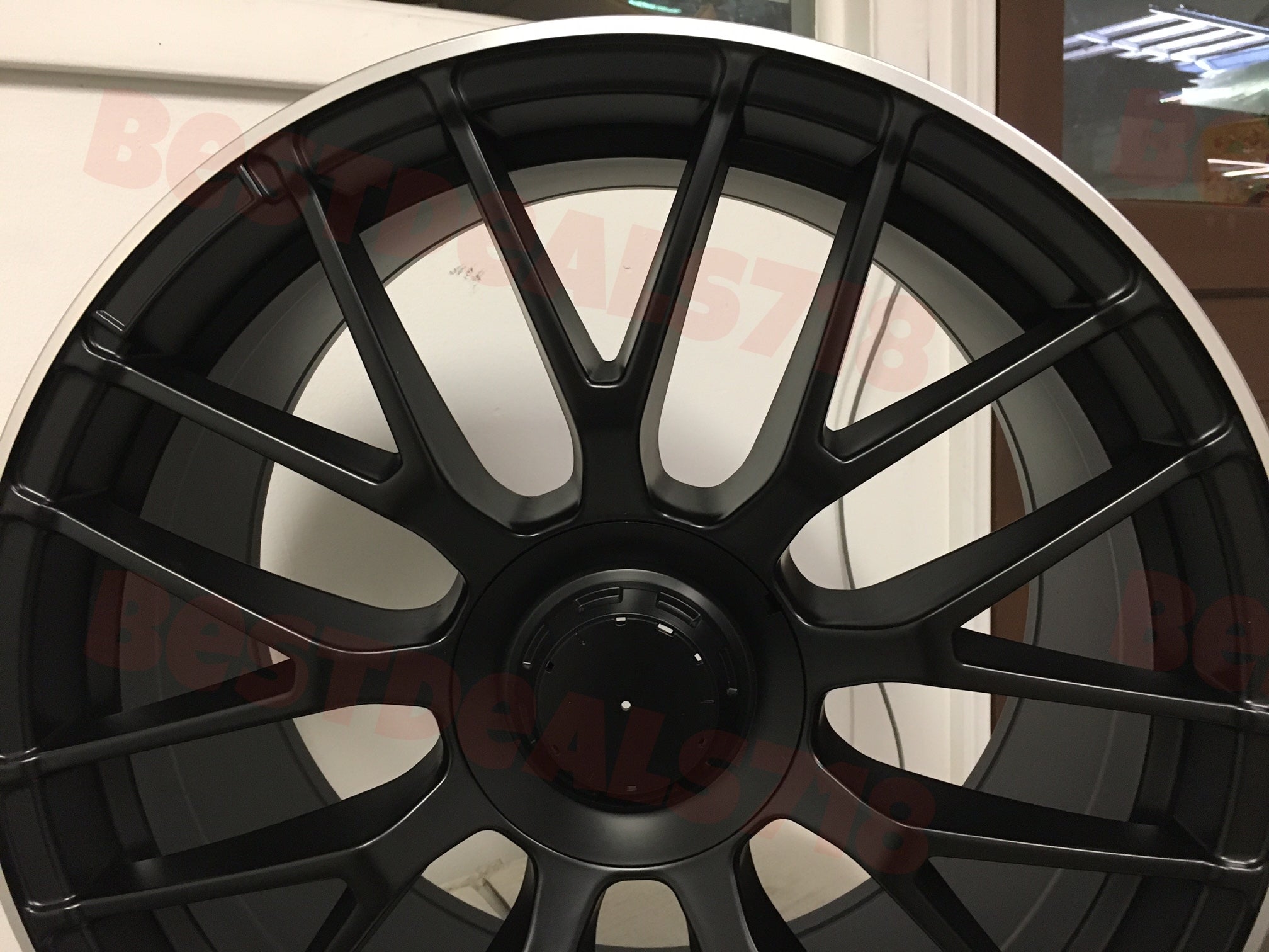 W807 1268 Satin Black Machined Lip 20x9.0 ET35 5x112 CB66.6