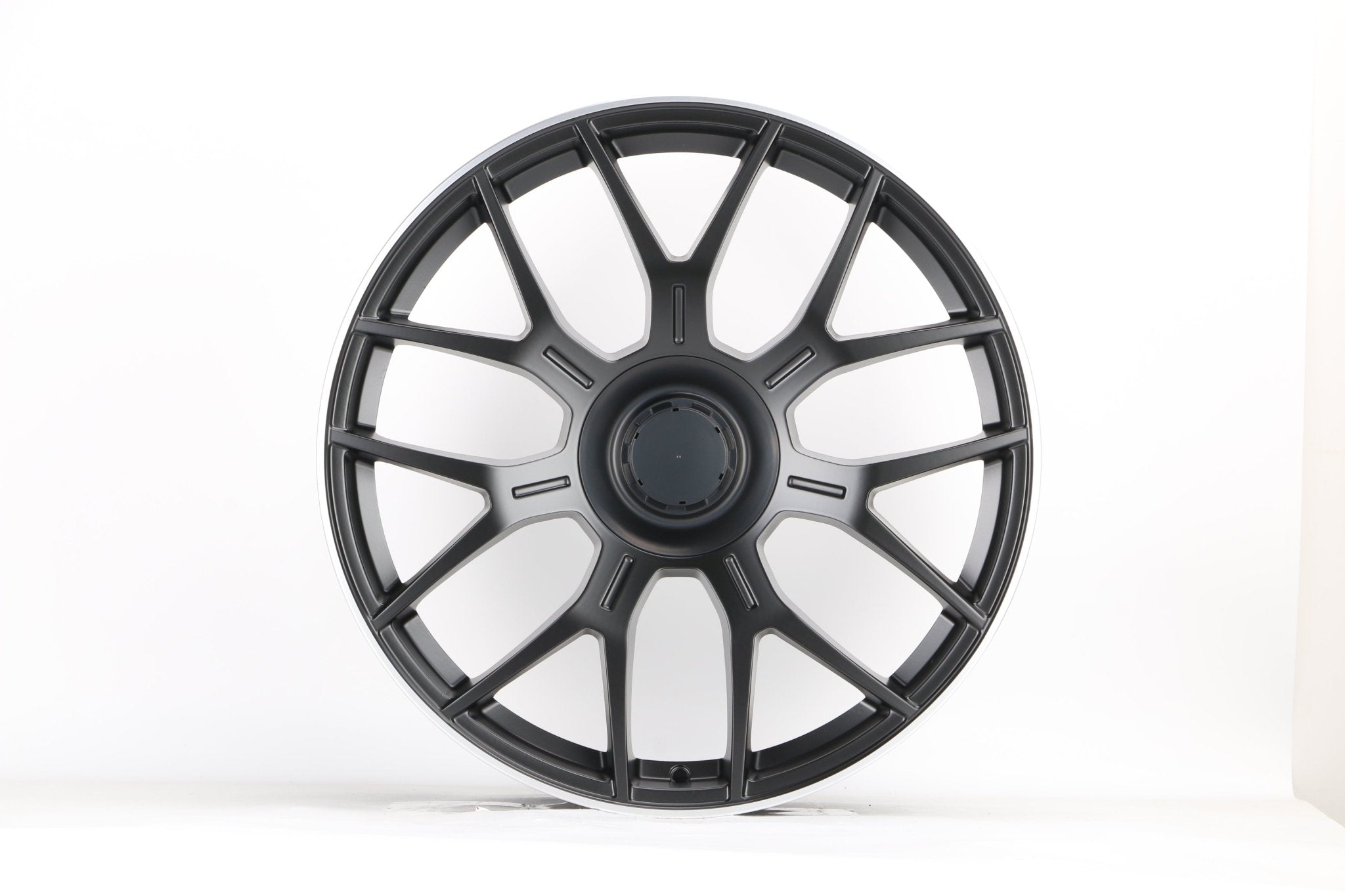 W810 FBX184 Satin Black Machined Lip 20x9.5 ET43 5x112 CB66.6