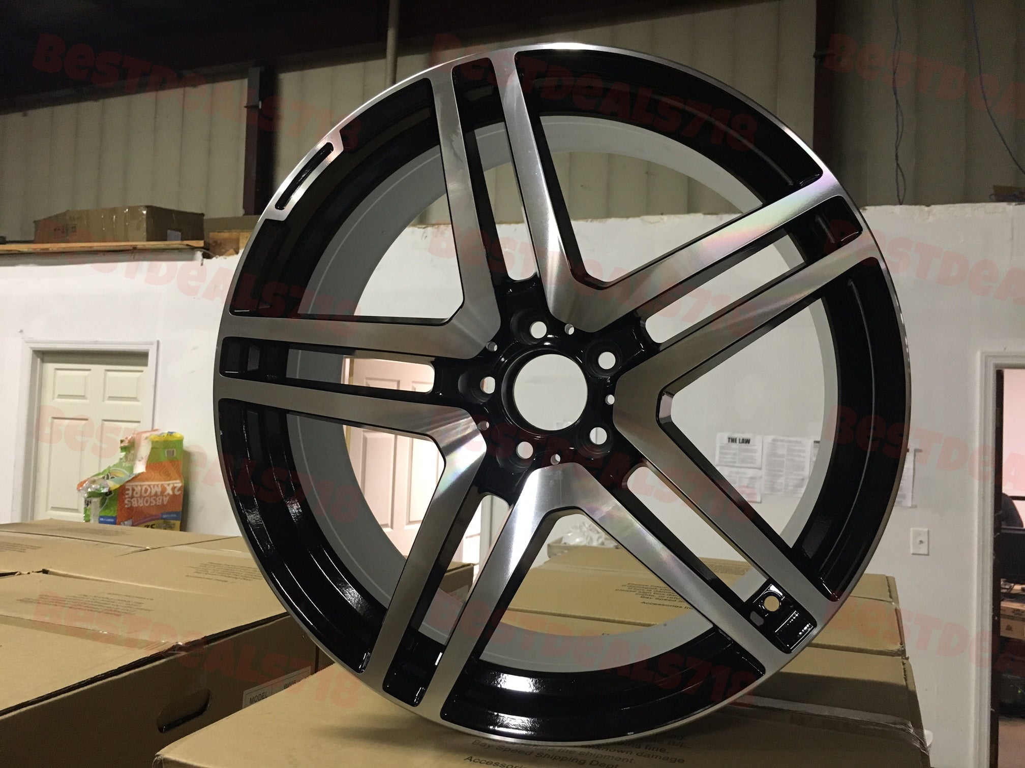 W815-Gunmetal Machied Face 18x9.5 ET35 5x112 CB66.6