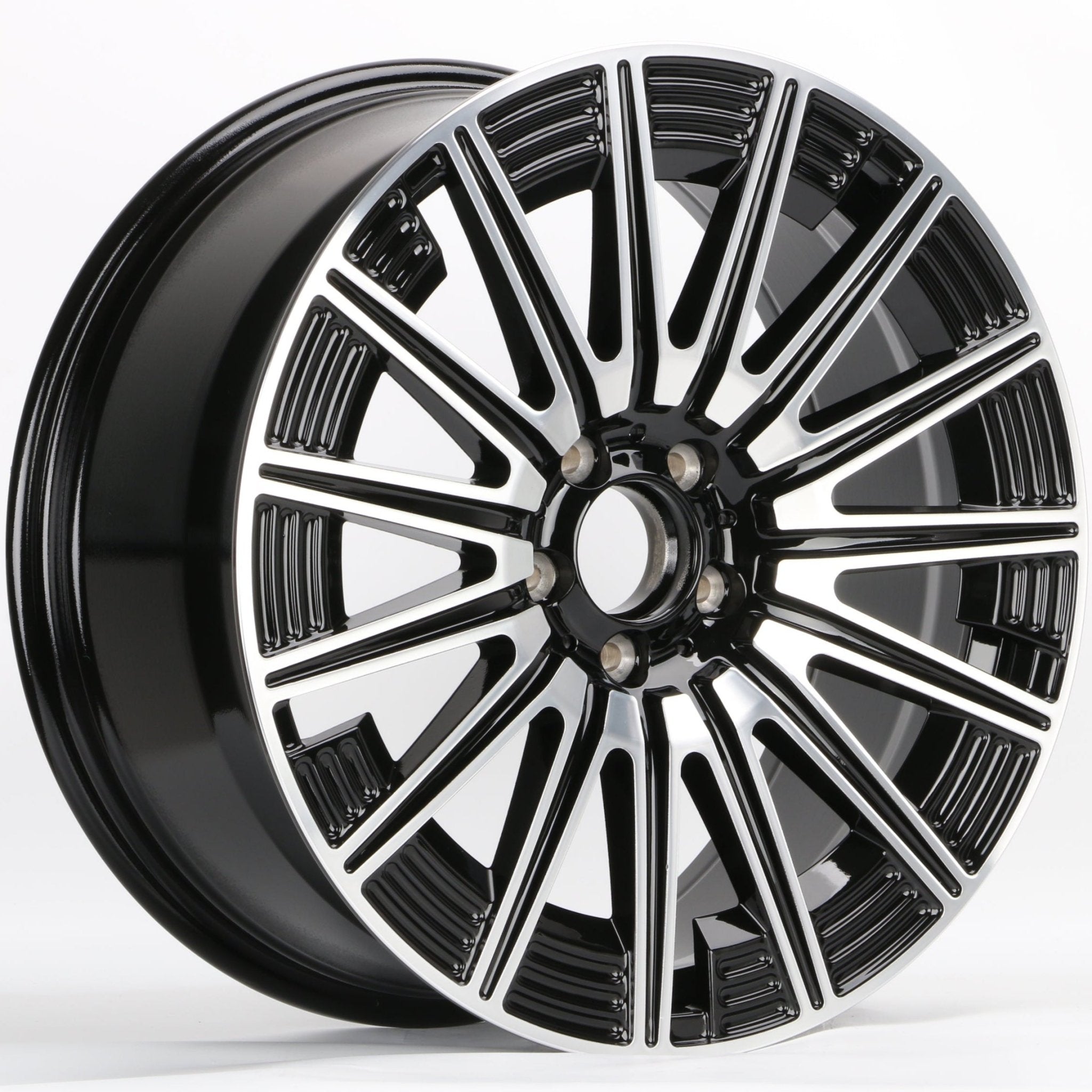 W813 D1048 Black Machined Face 18x9.5 Et45 5x112 CB66.6