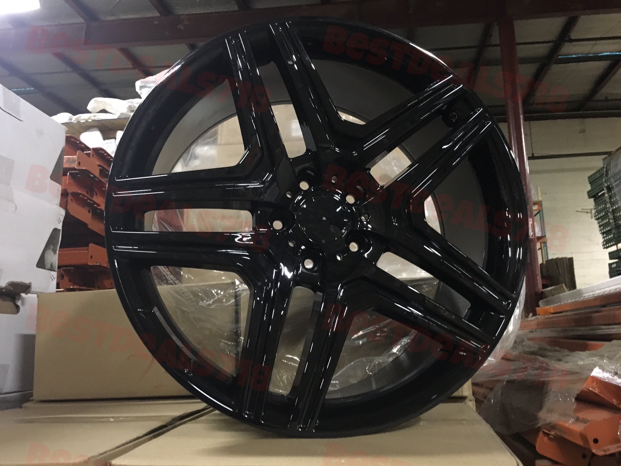 W824 Gloss Black 22x10.0 ET48 5x112 CB66.6