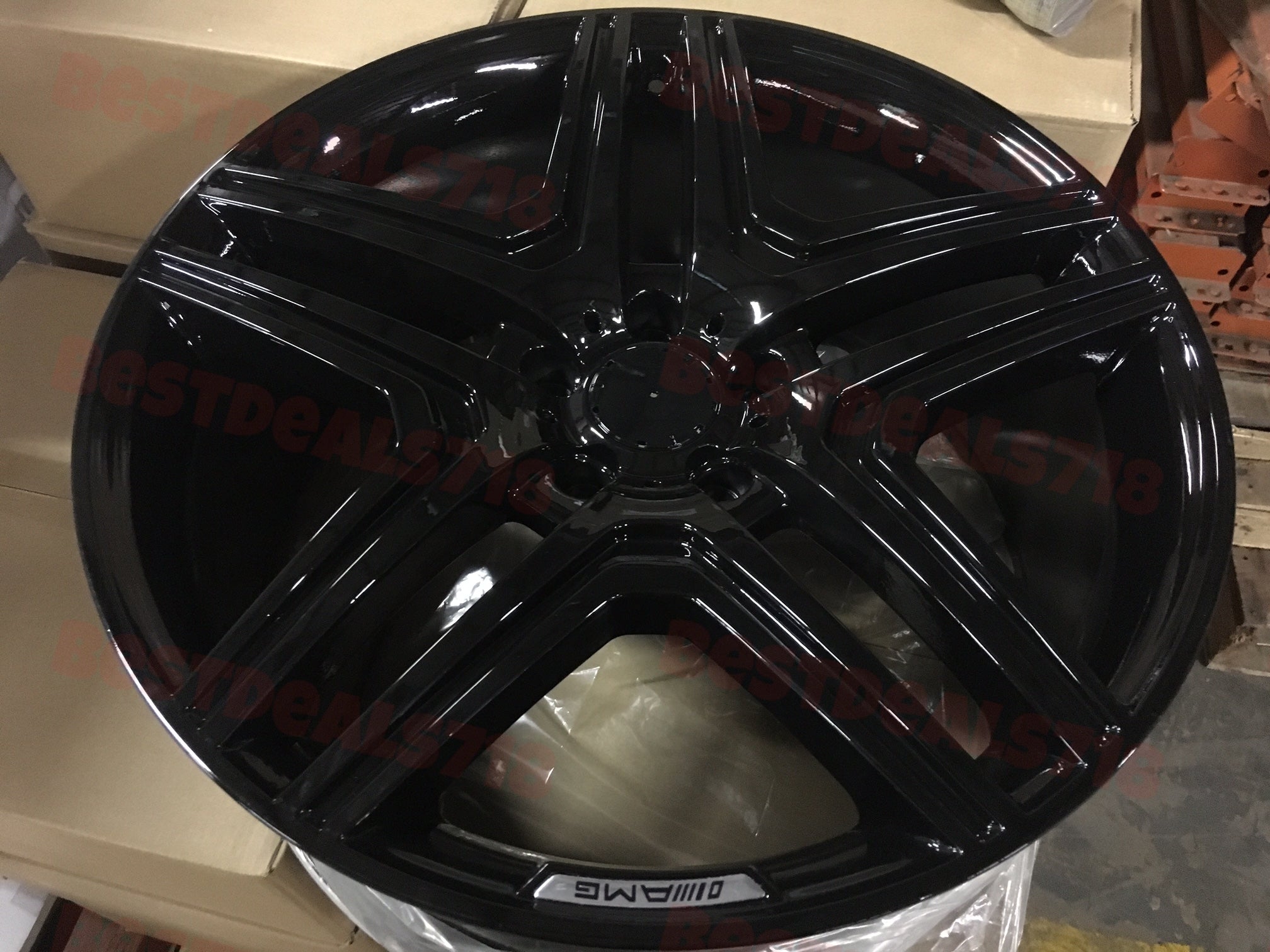 W824 Gloss Black 22x10.0 ET48 5x112 CB66.6
