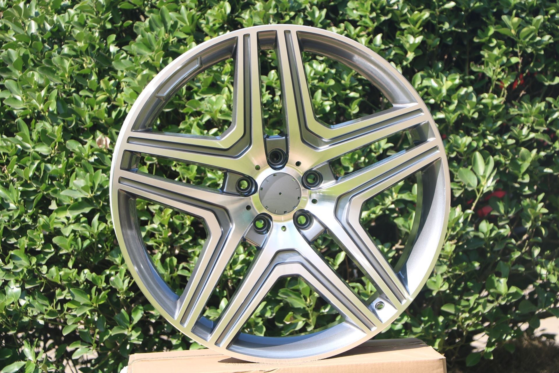 W824 Gunmetal Machined Face 20x9.5 ET48 5x112 CB66.6