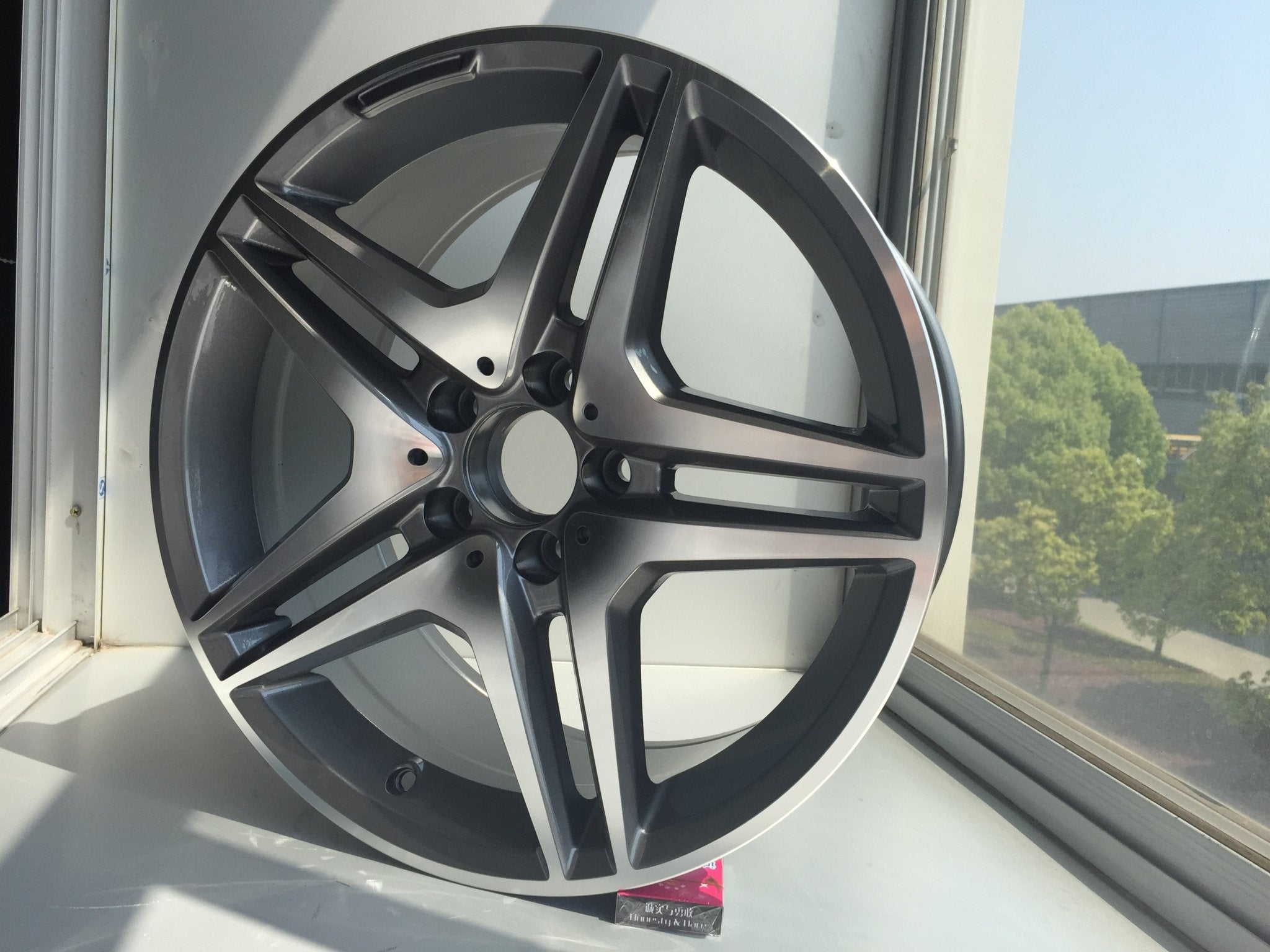 W828 Gunmetal Machined Face 18*9.5 ET35 5*112 CB66.6
