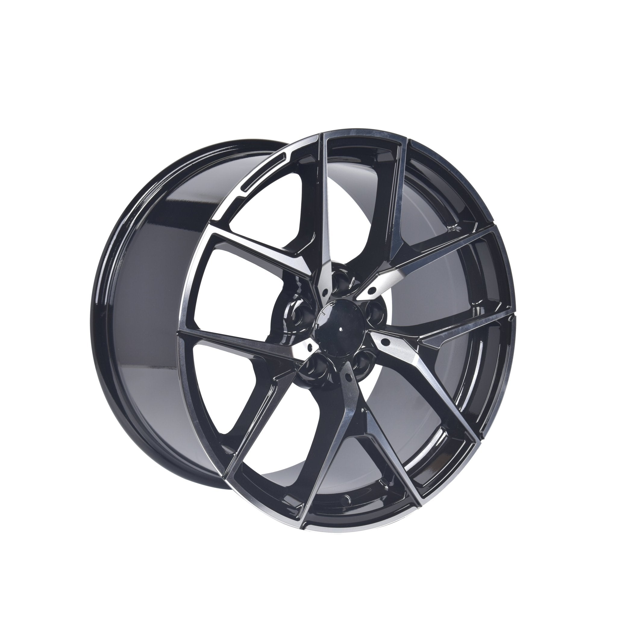 W838 Black Machined Face 18x8.5 ET35 5x112 CB66.6