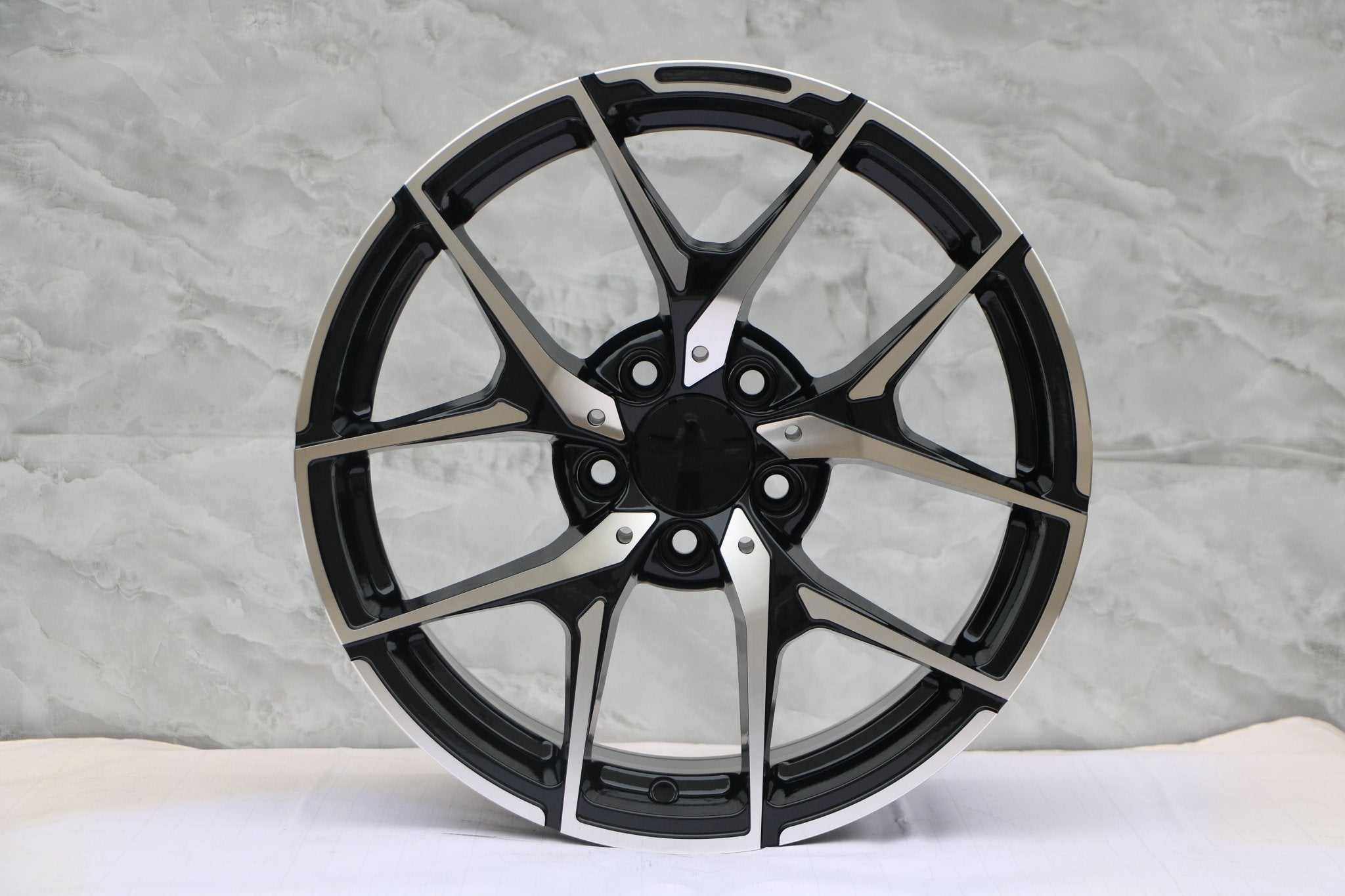 W838 Black Machined Face 20x8.5 ET30 5x112 CB66.6