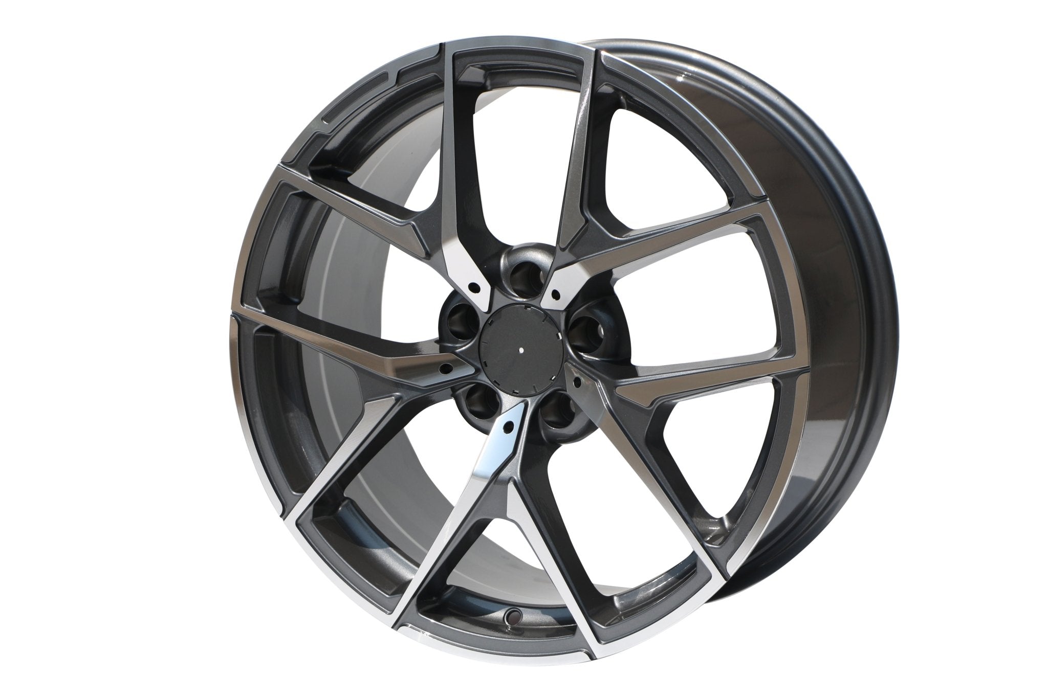 W838 D1225 Gunmetal Machined Face 18x9.5 Et 35 5x112 CB66.6