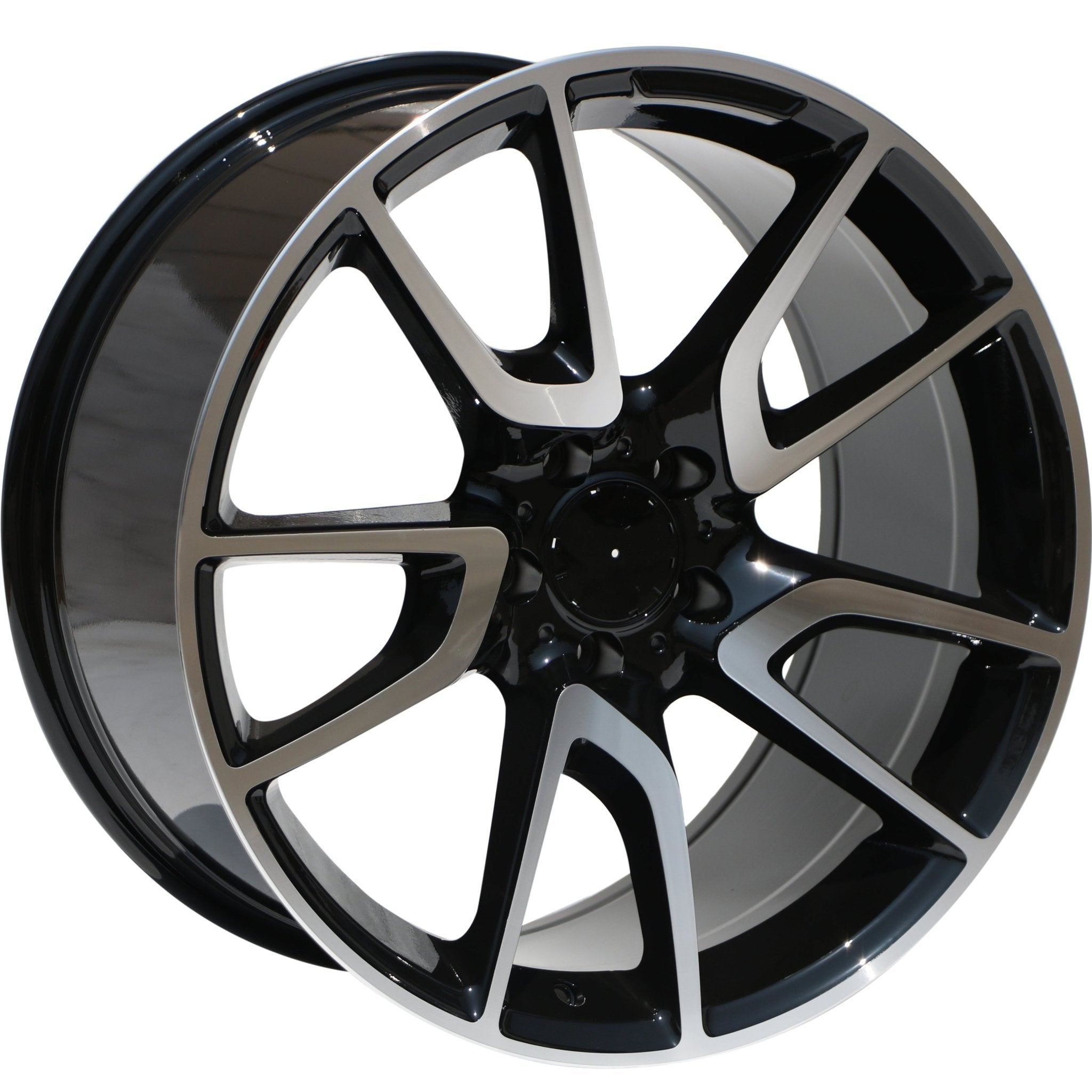 W839 Black Machined Face 20x9.5 ET35 5x112 CB66.6