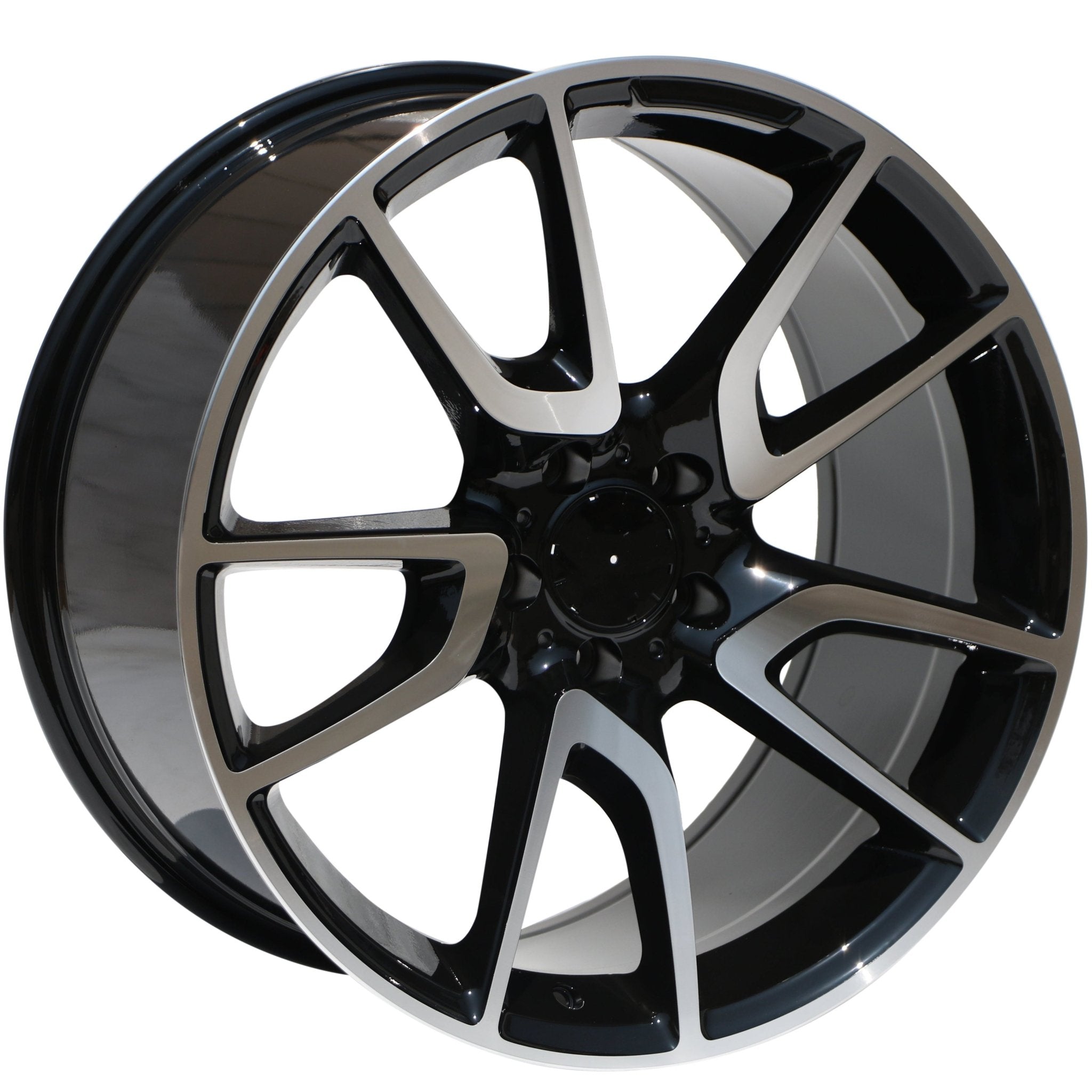 W839 Black Machined Face 20x8.5 ET35 5x112 CB66.6