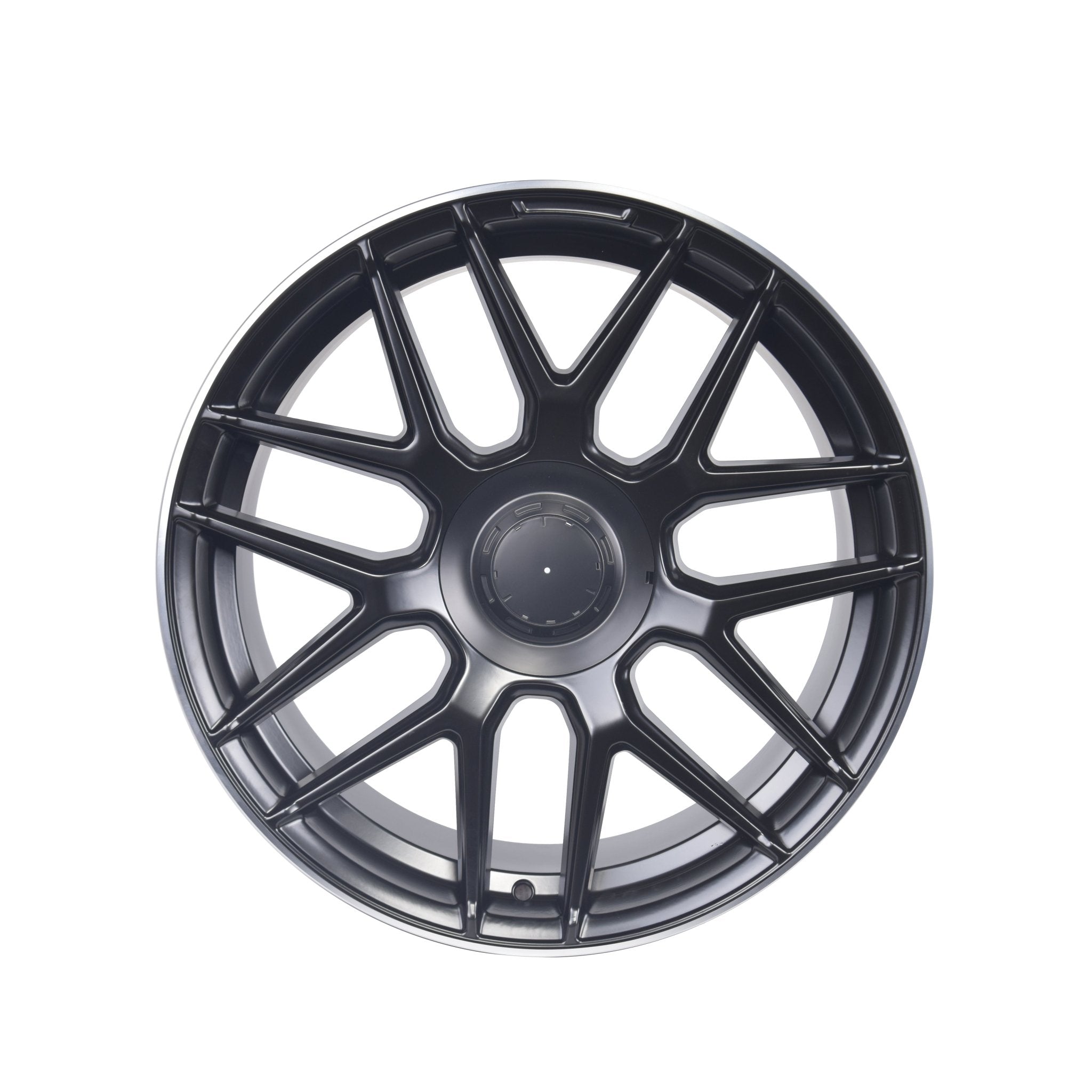W840 D1258B Satin Black Machined Lip 20x8.5 ET30 5x112 CB66.6