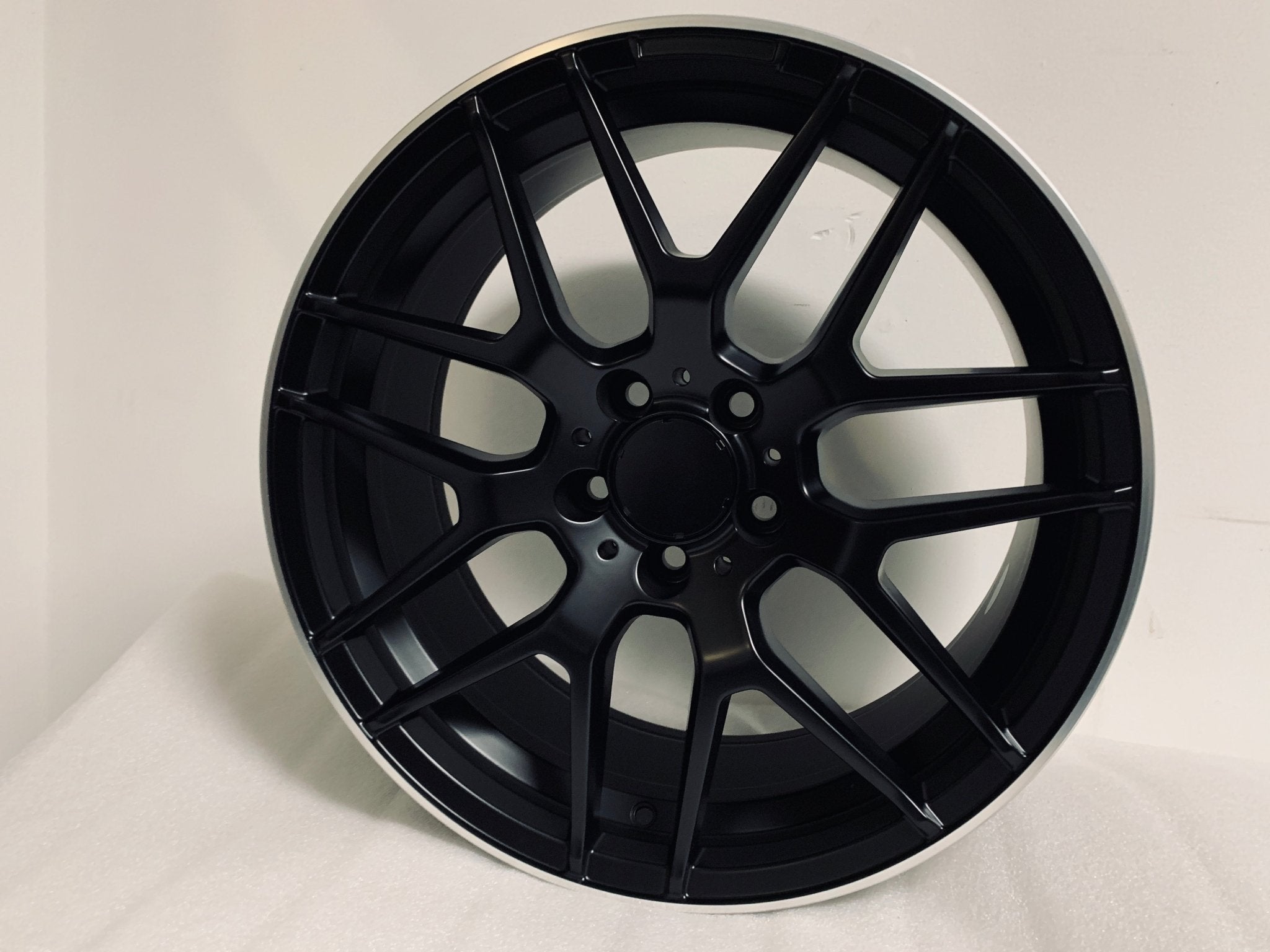 W840 1258A Satin Black Machined Lip 22x10.0 ET48 5x130 CB84.1  OLD CAP