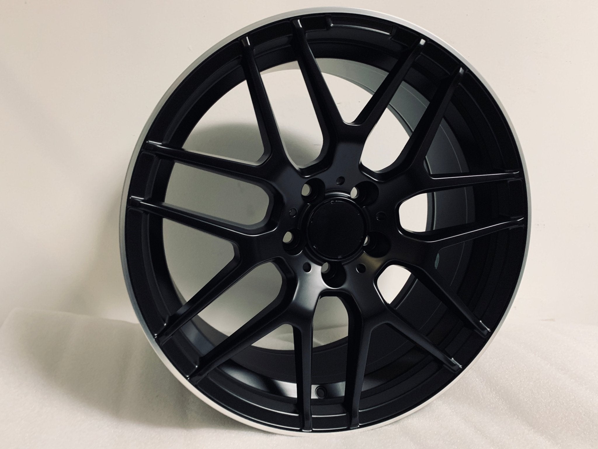 W840 D1258B Satin Black Machined Lip 20x8.5 ET30 5x112 CB66.6